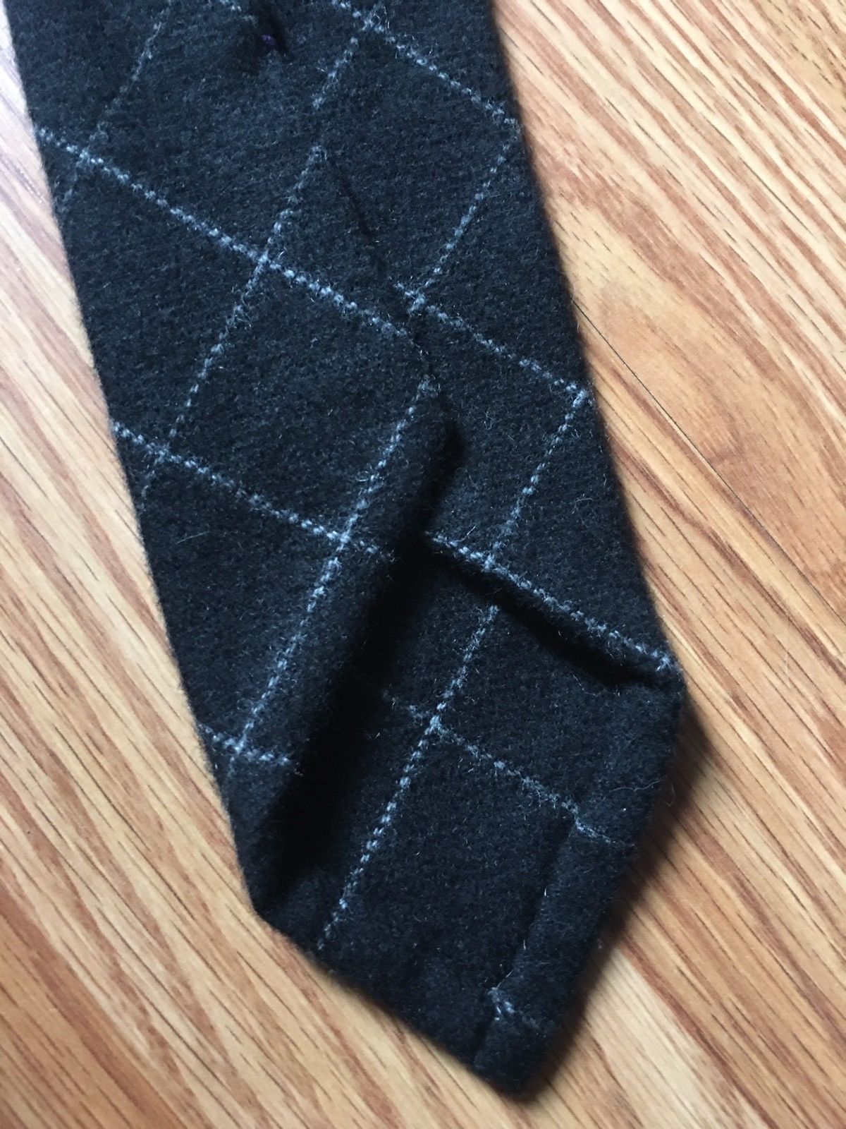 Ralph Lauren × Ralph Lauren Purple Label Ralph Lauren Purple Label Cashmere Grey Mens Tie Size ONE SIZE - 6 Thumbnail