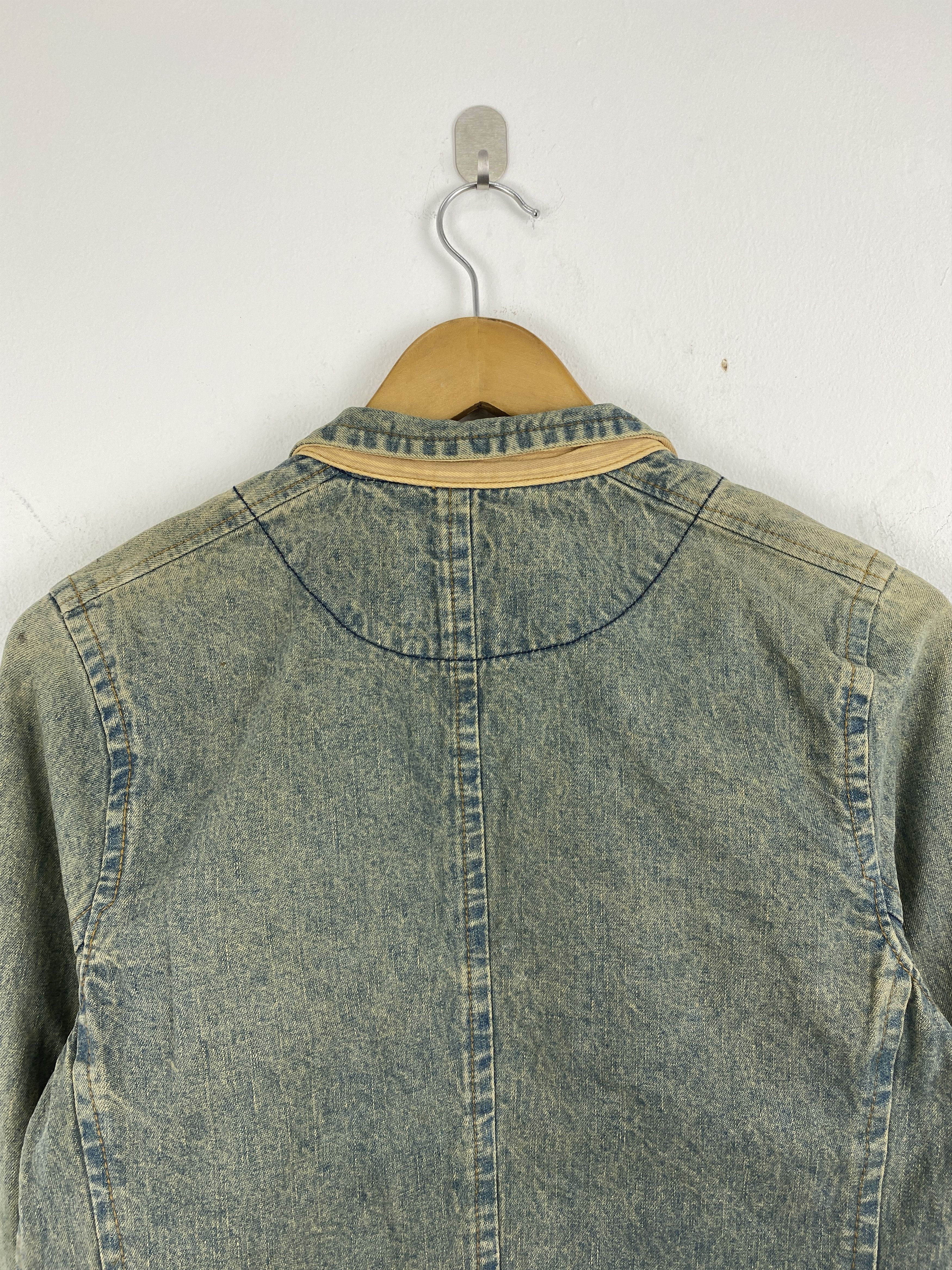 Japanese Brand Vintage Cube Sugar Multi Pocket Button Up Denim Jacket J2006 Size US S / EU 44-46 / 1 - 4 Thumbnail