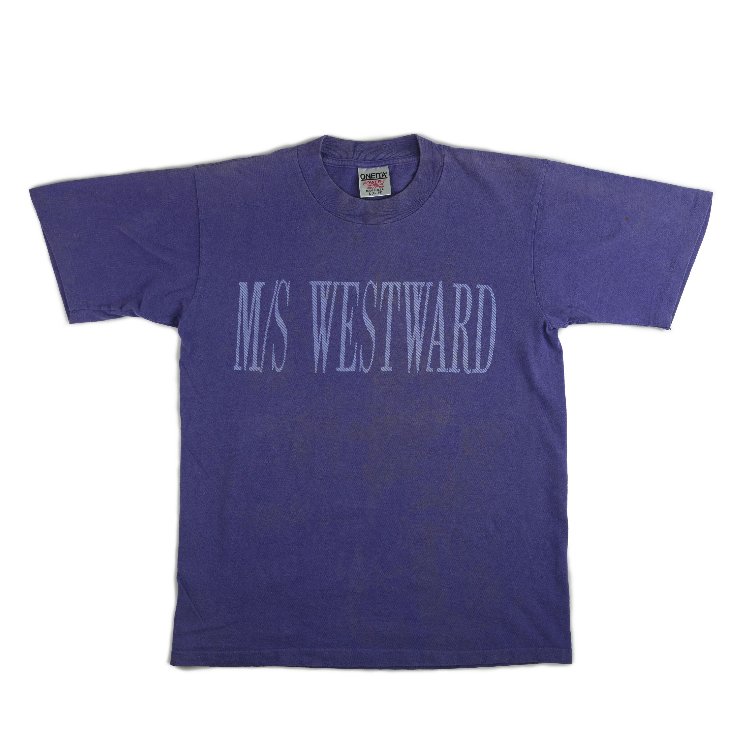 Vintage Vintage 1990's M/S Westward Faded Tee Shirt Size US L / EU 52-54 / 3 - 1 Thumbnail