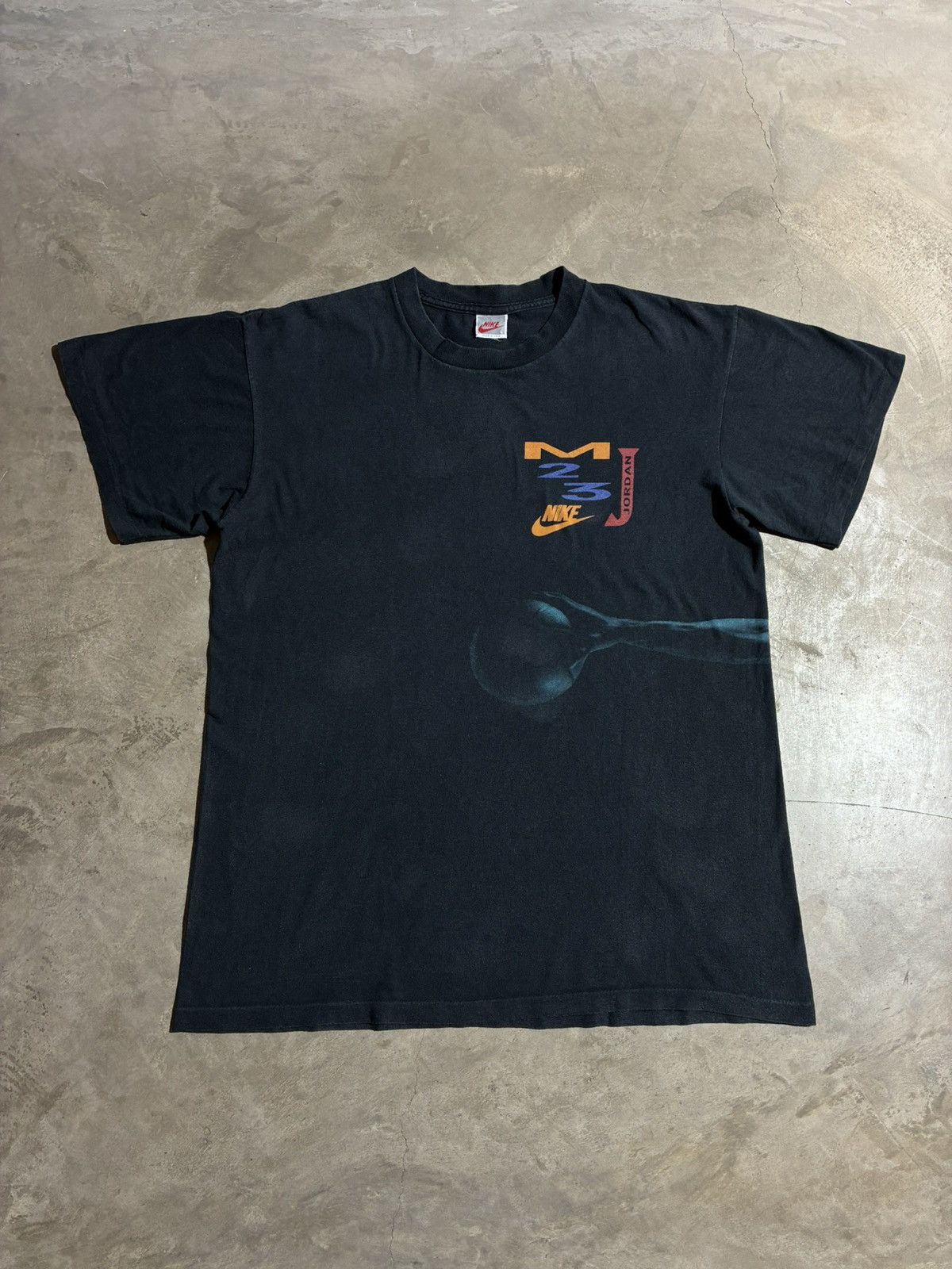 Nike Vintage 90s Nike Jordan Single Stitch T Shirt Made in USA L Size US L / EU 52-54 / 3 - 1 Thumbnail