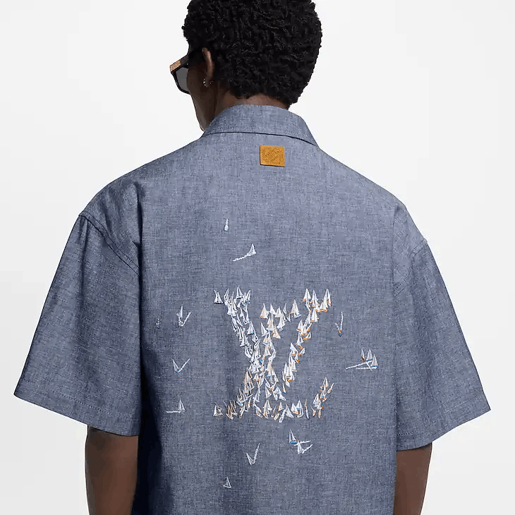 Louis Vuitton Embroidered Chambray Short-Sleeved Shirt Size US XXL / EU 58 / 5 - 2 Thumbnail
