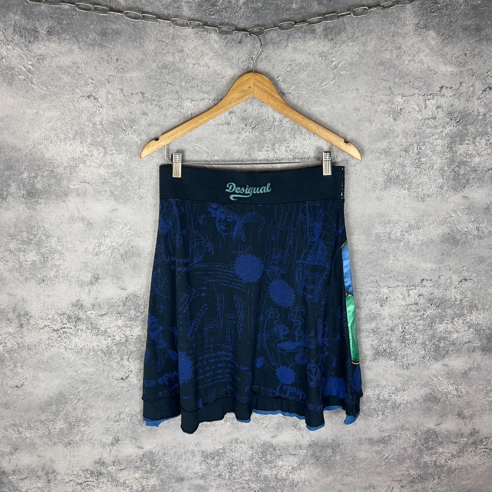 Desigual Desigual Skirt Women's Size M Blue Cotton ` Size 28" / US 6 / IT 42 - 3 Thumbnail