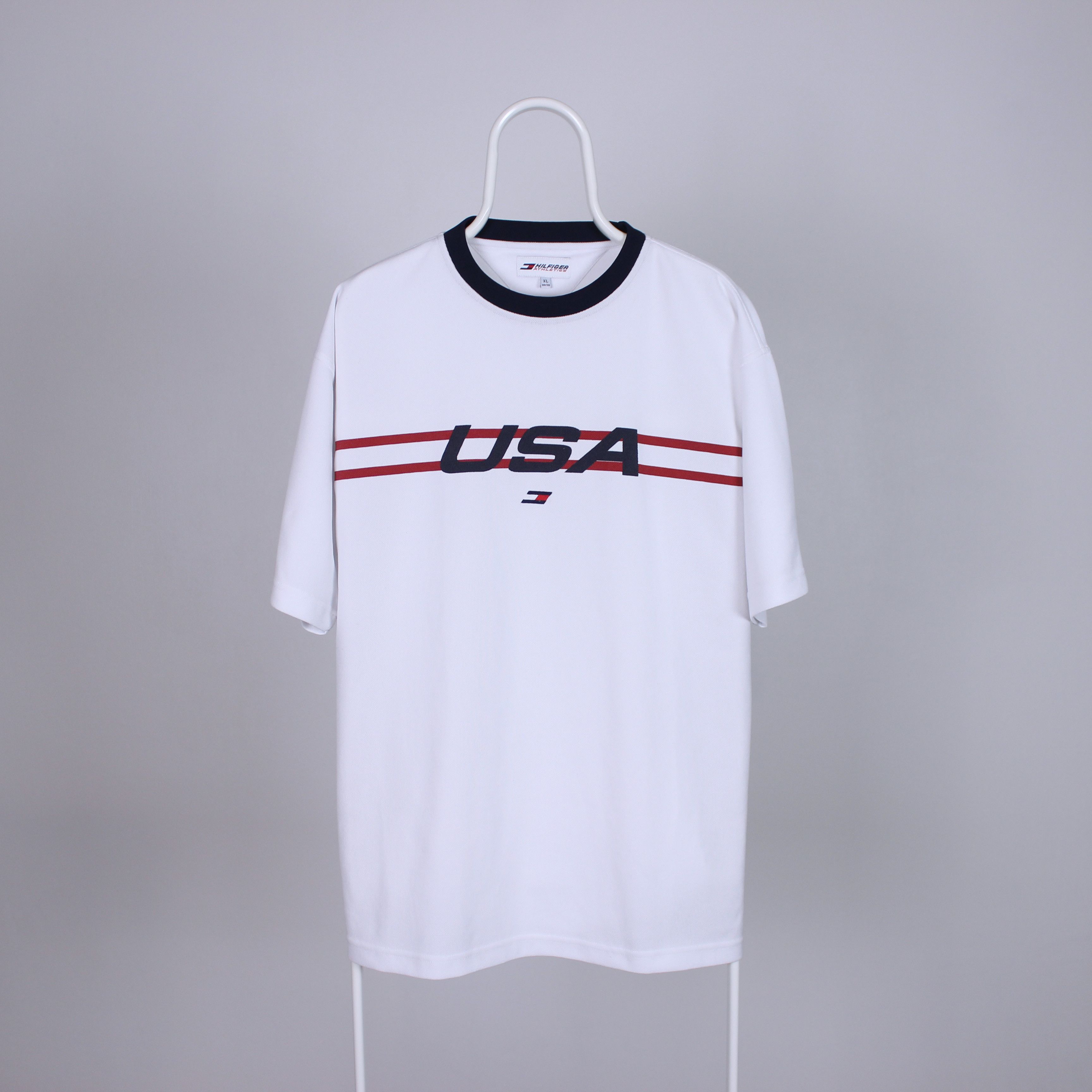 Other Tommy Hilfiger TH vintage big logo centr t shirt USA Size US XL / EU 56 / 4 - 6 Thumbnail