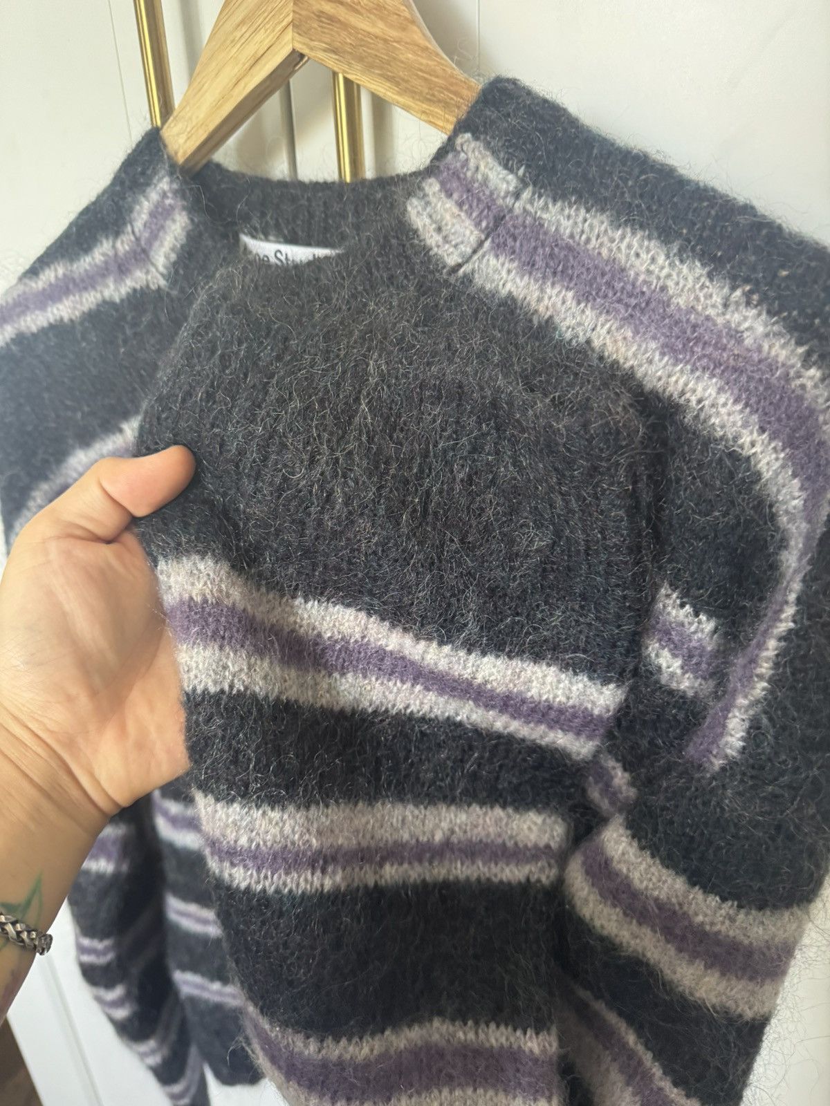 Acne Studios Acne Studios Striped Mohair-Blend Sweater Size US M / EU 48-50 / 2 - 6 Thumbnail