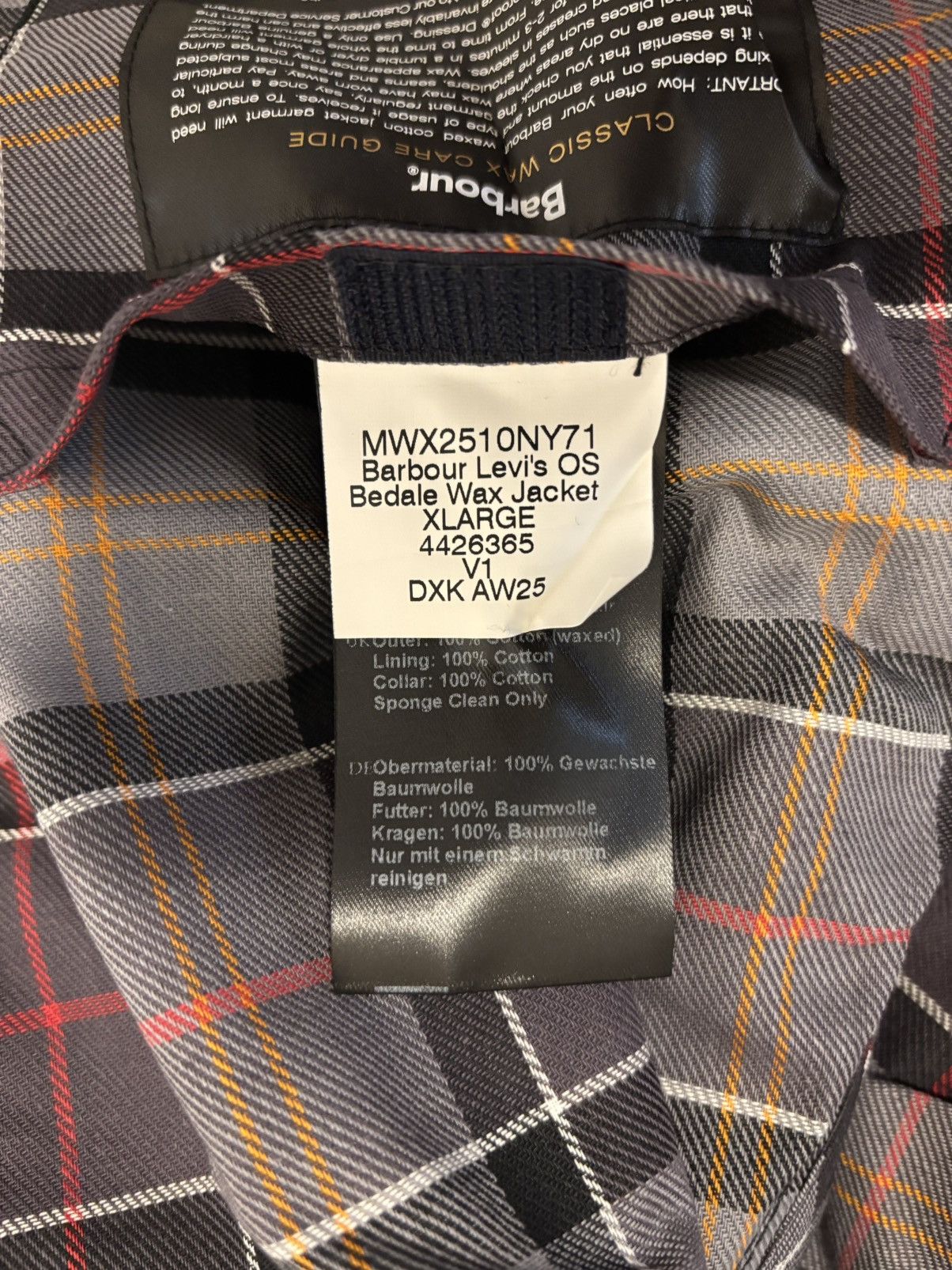 Barbour Barbour x Levi's OS Bedale Waxed Jacket XL Blue Oversized Size US XL / EU 56 / 4 - 12 Thumbnail
