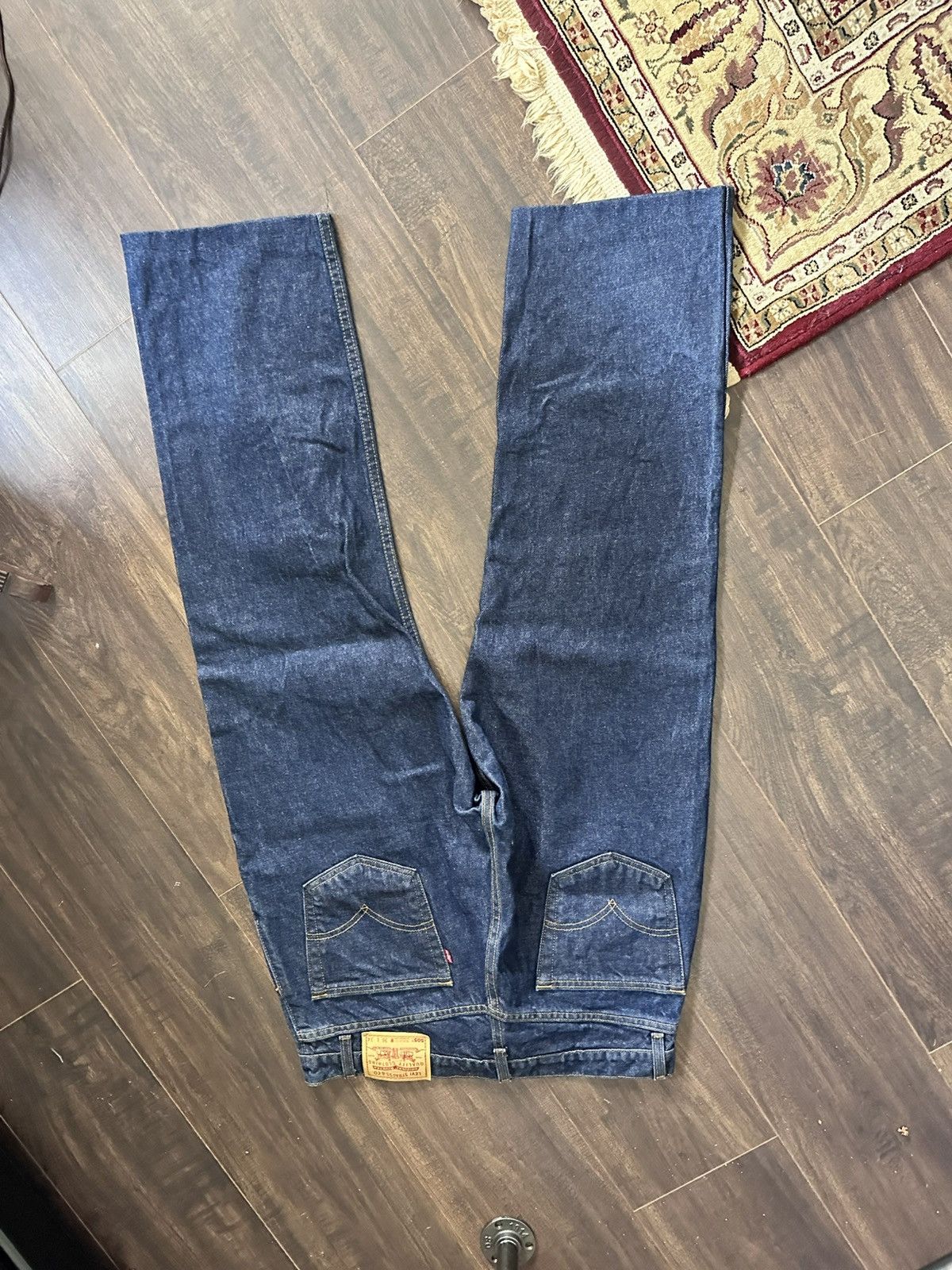 Levi's Vintage MiUSA 505 straight leg indigo raw denim jeans Size US 34 / EU 50 - 6 Thumbnail