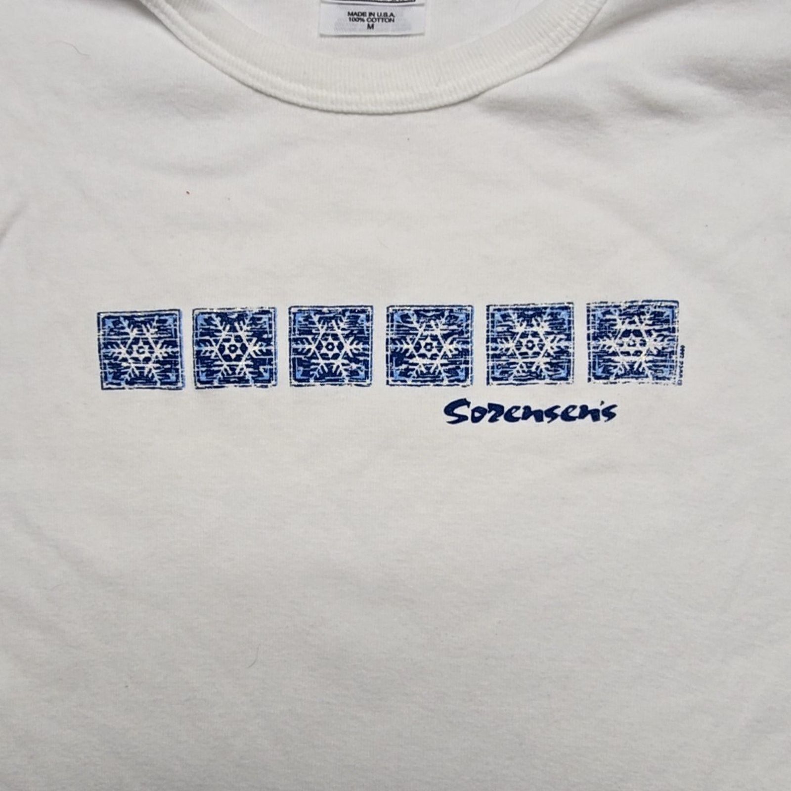 Vintage Vintage Sorensen Graphic White USA Made Womens Medium Tee Size M / US 6-8 / IT 42-44 - 2 Thumbnail