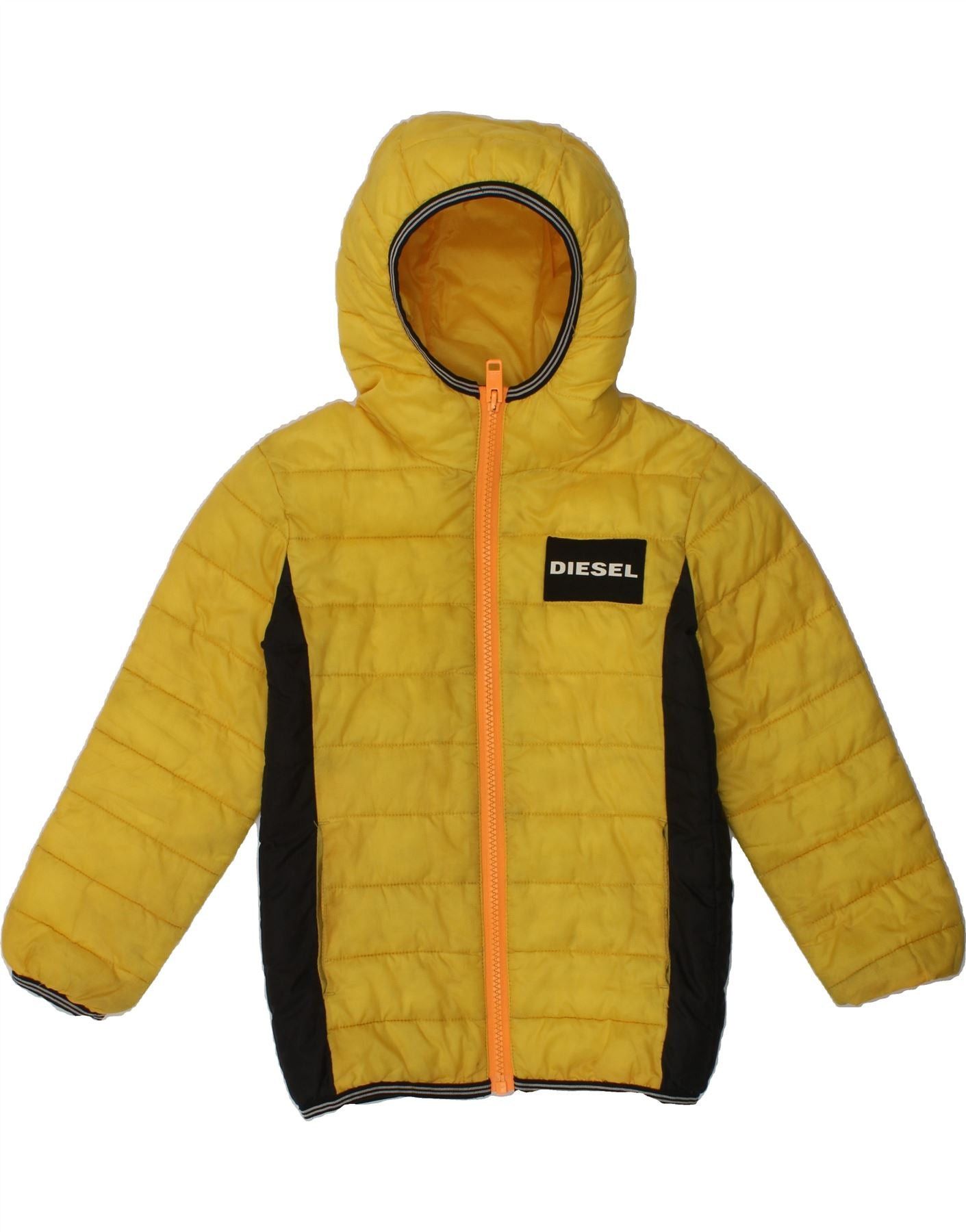 Diesel Boys Hooded Padded Jacket 3-4 Years Yellow Polyester Size XXS / US 00 / IT 34 - 1 Thumbnail