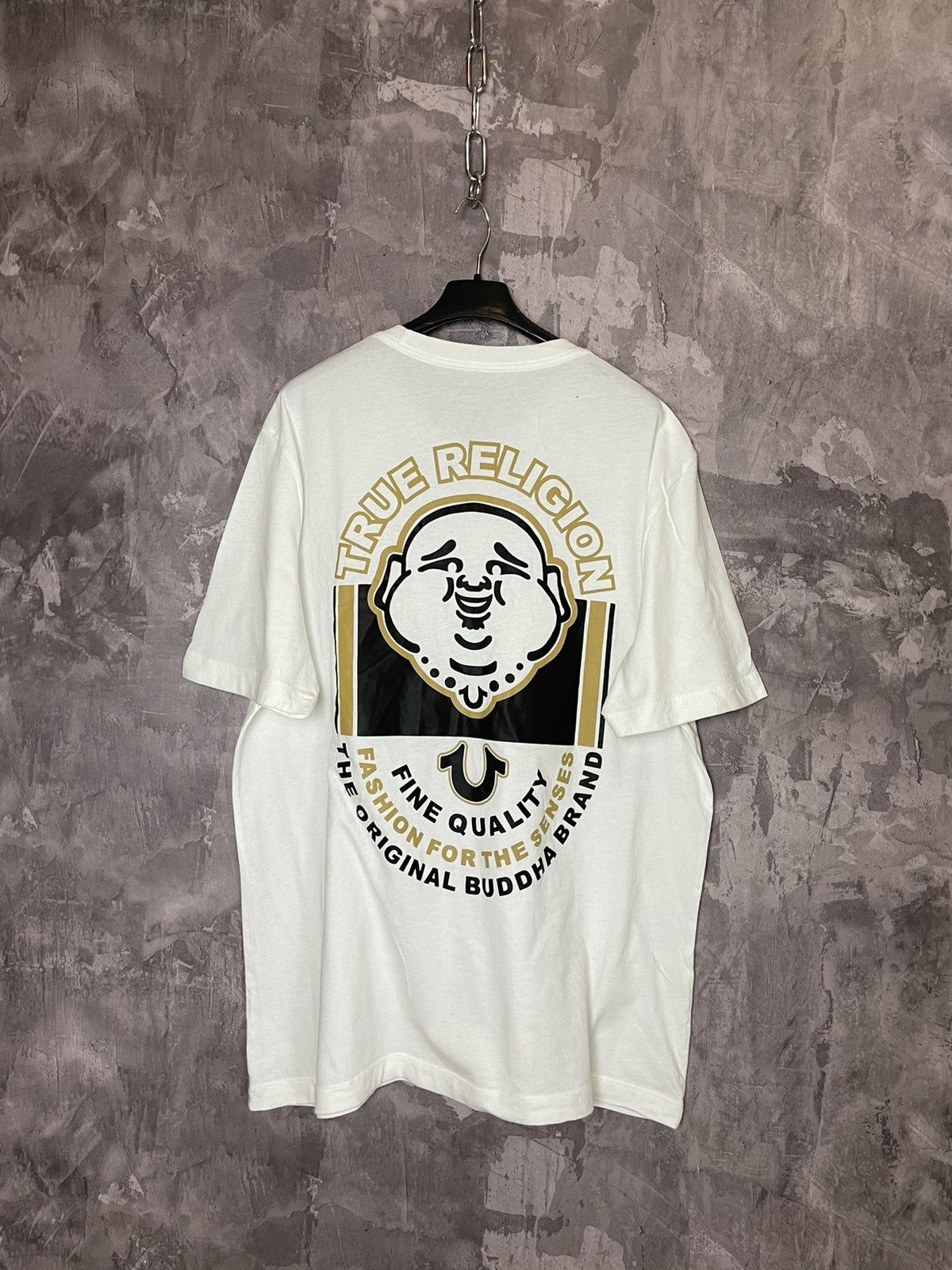Japanese Brand × Rap Tees × True Religion Vintage 2000s True Religion Buddha Graphic T Shirt Size US XL / EU 56 / 4 - 1 Thumbnail
