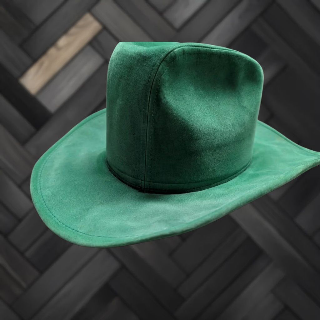 Velvet VINTAGE ADJ cowboy hat Shirt Adult Men 7 1/4 velvet grey green western hat Mens Size ONE SIZE - 1 Thumbnail