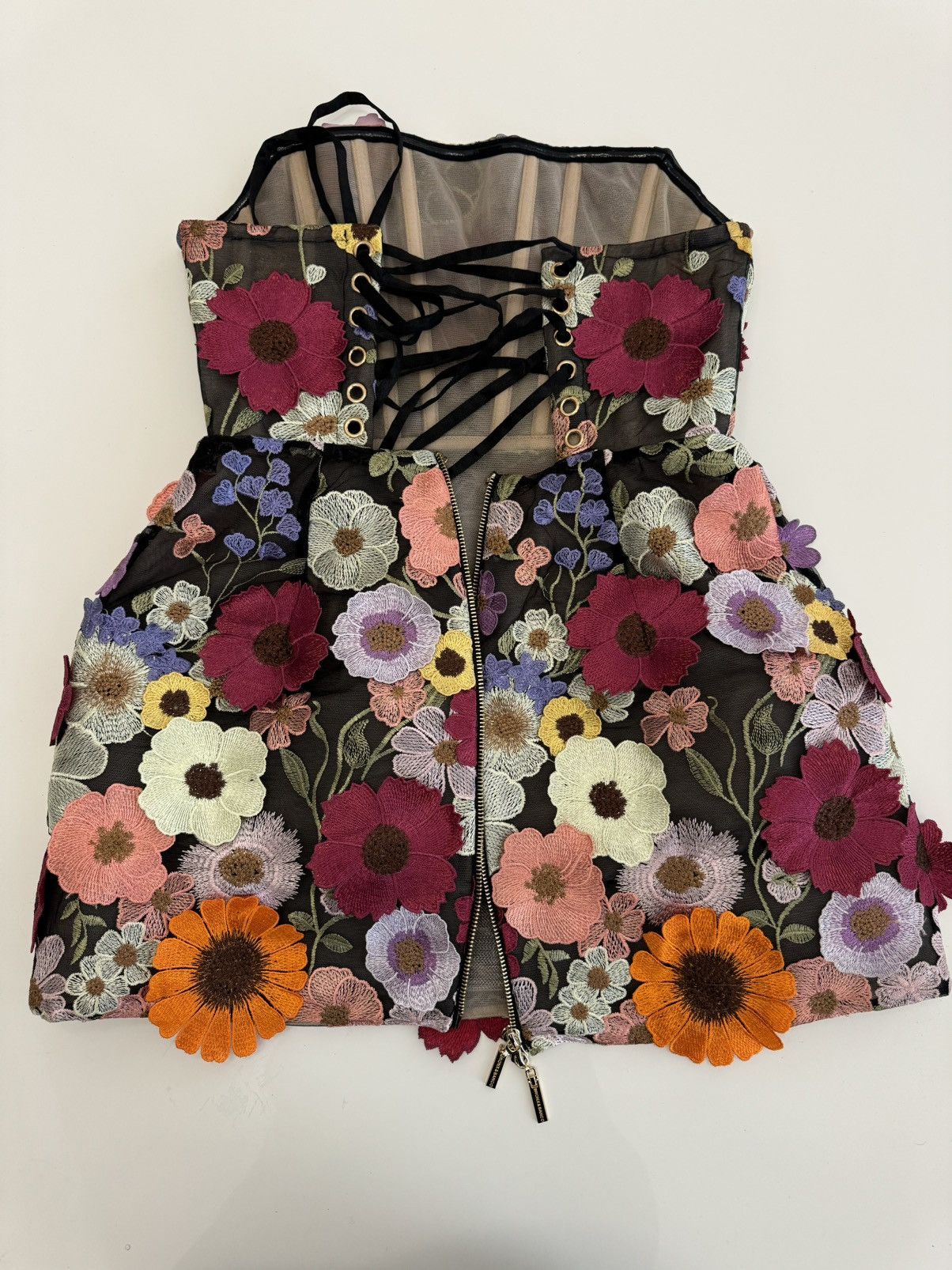 Bronx and Banco Bouquet Maraya Mini Dress in Black Multi Size M / US 6-8 / IT 42-44 - 3 Thumbnail