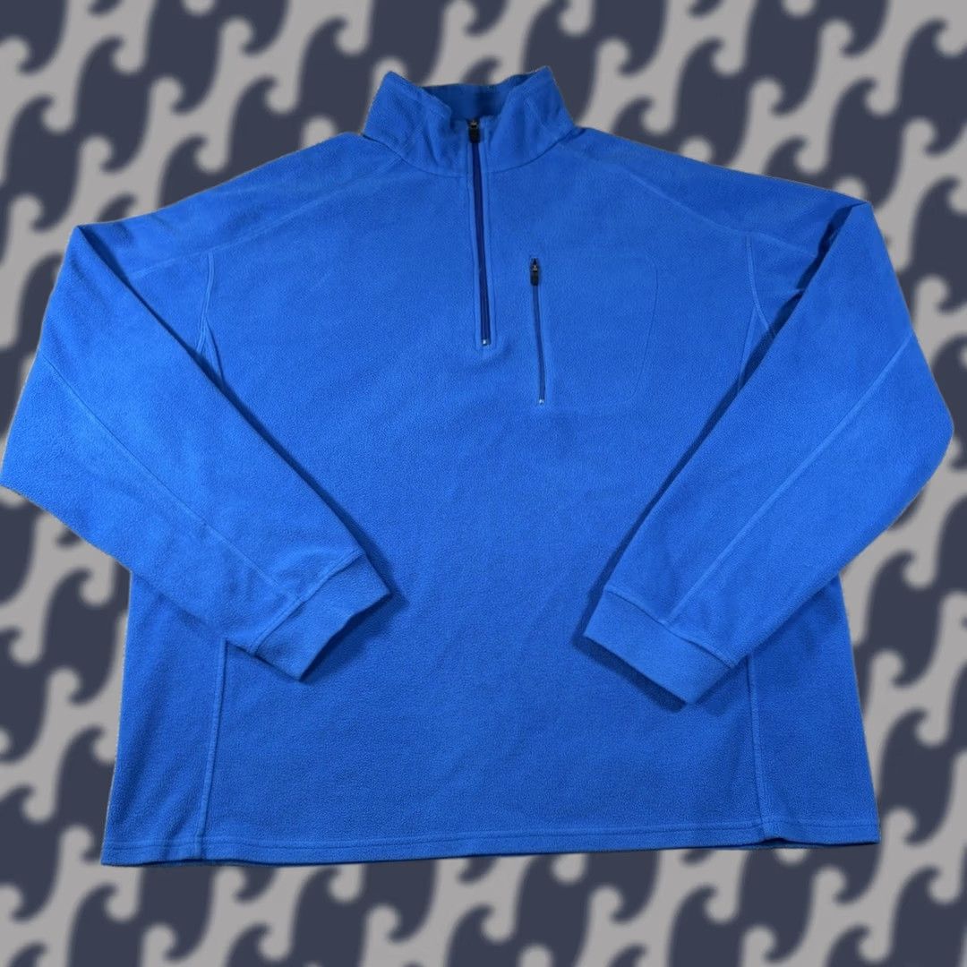 Vintage L.L. Bean Polar Fleece Pullover Quarter Zip Sweatshirt Blue Men XL Reg Size US XL / EU 56 / 4 - 1 Thumbnail