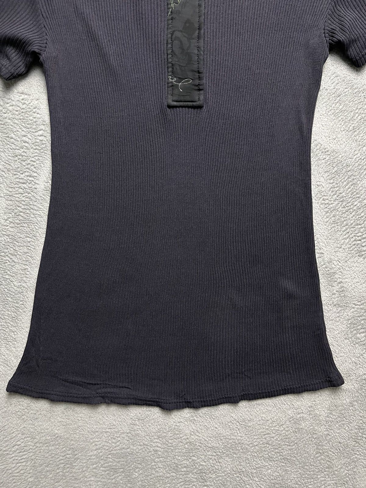 Chanel Chanel - black ribbed short sleeved top Size S / US 4 / IT 40 - 3 Thumbnail