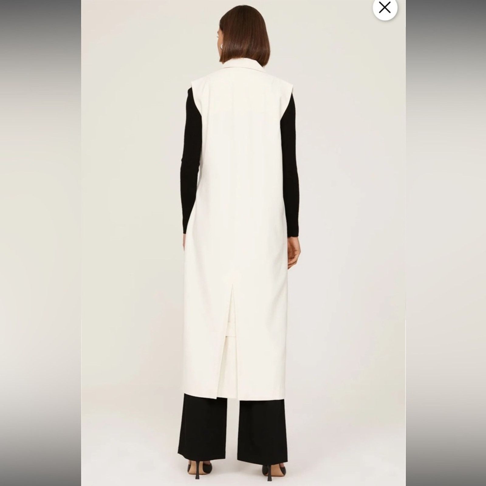 Other RTR Marina Moscone Collective Cream Long Wrap Vest Coat Sz M Size M / US 6-8 / IT 42-44 - 2 Thumbnail