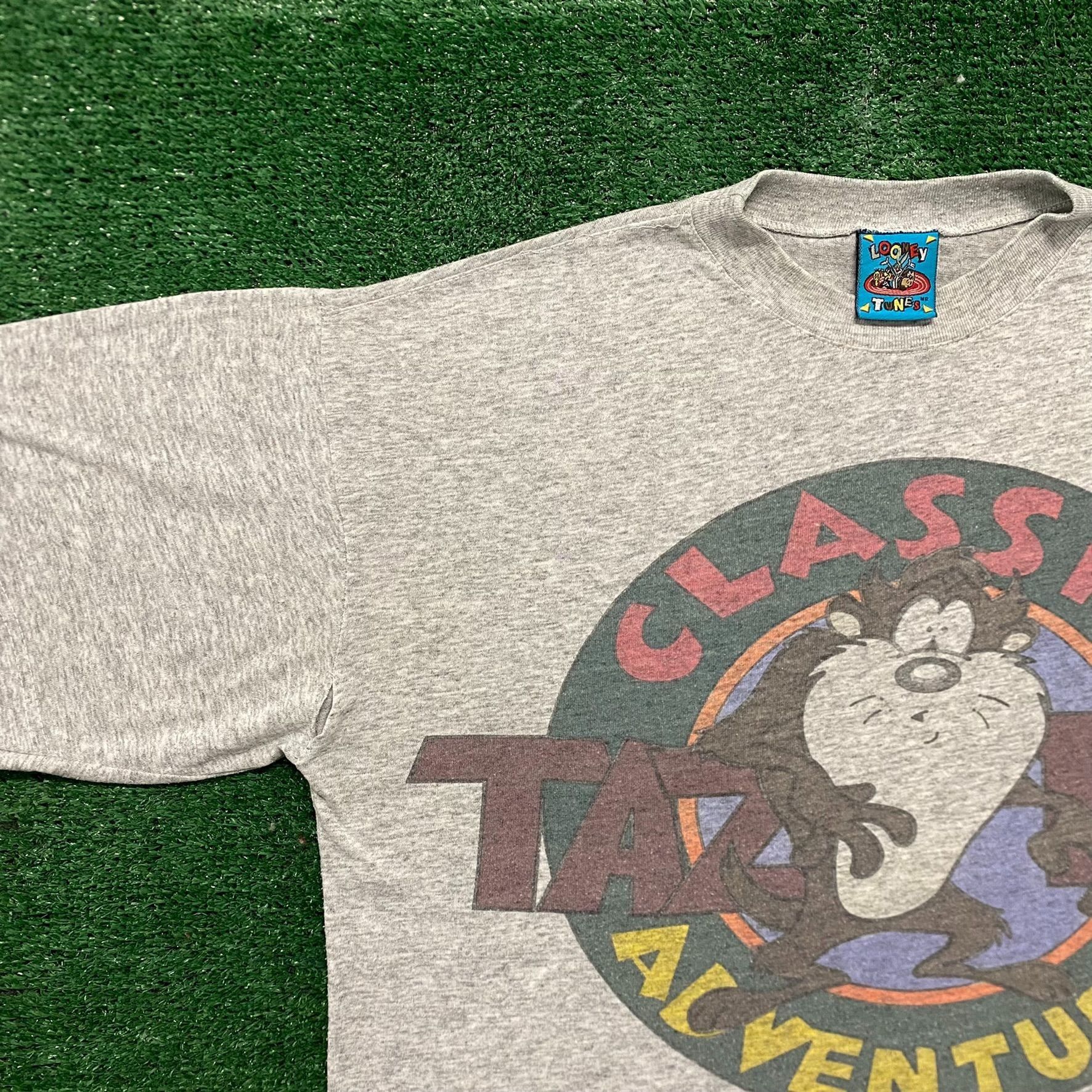 Vintage Vintage 90s Looney Tunes Taz Adventures Baggy Cartoon Tee Size US XL / EU 56 / 4 - 2 Thumbnail