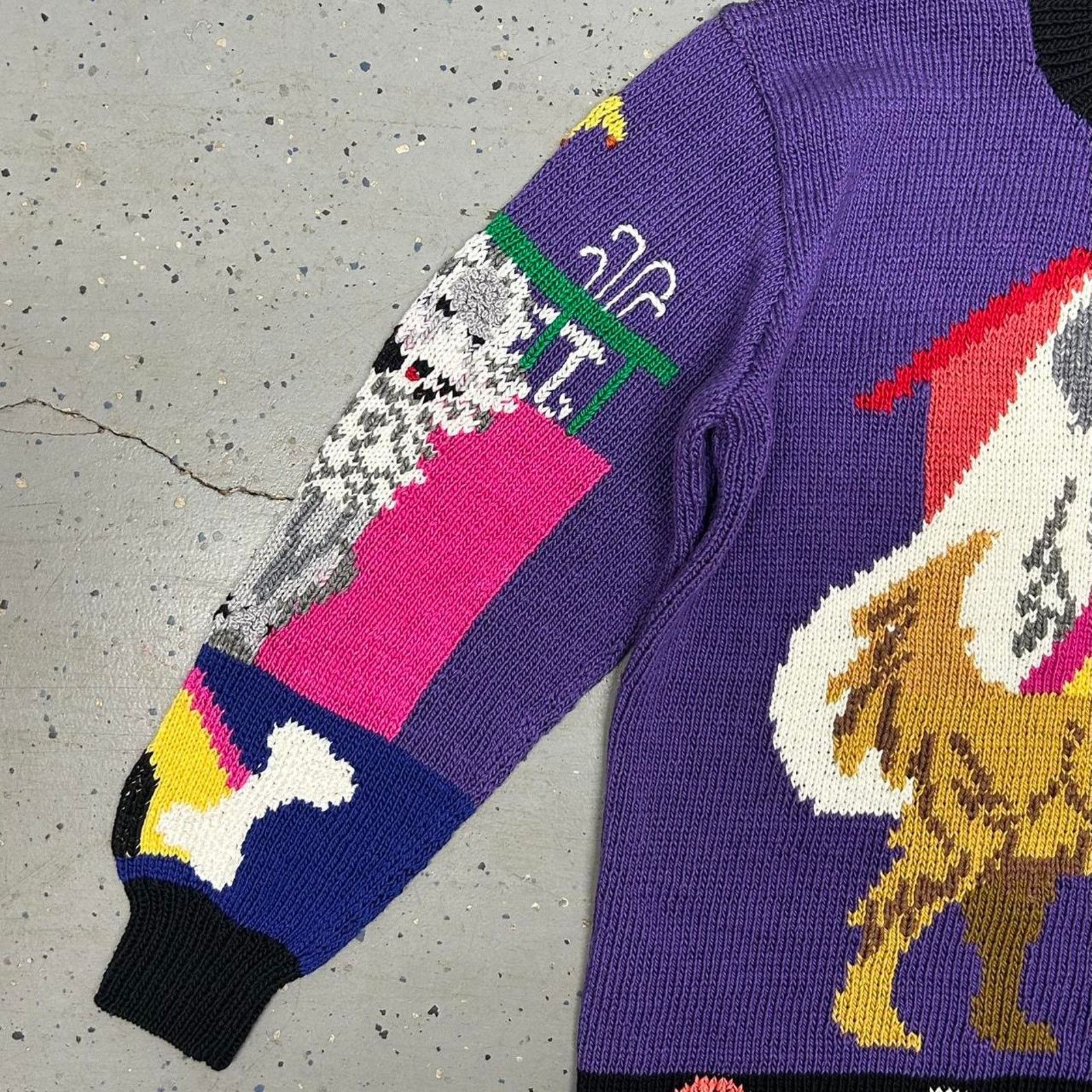 Other VTG 90s Berek hand knitted dog sweater Size L / US 10 / IT 46 - 2 Thumbnail