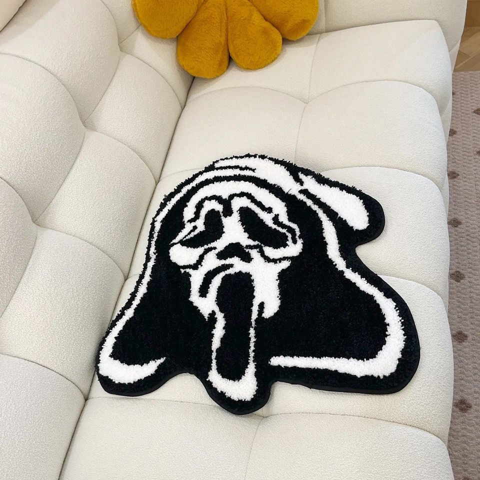 Vintage Cool Black Ghost Tufting Rug Size ONE SIZE - 5 Thumbnail