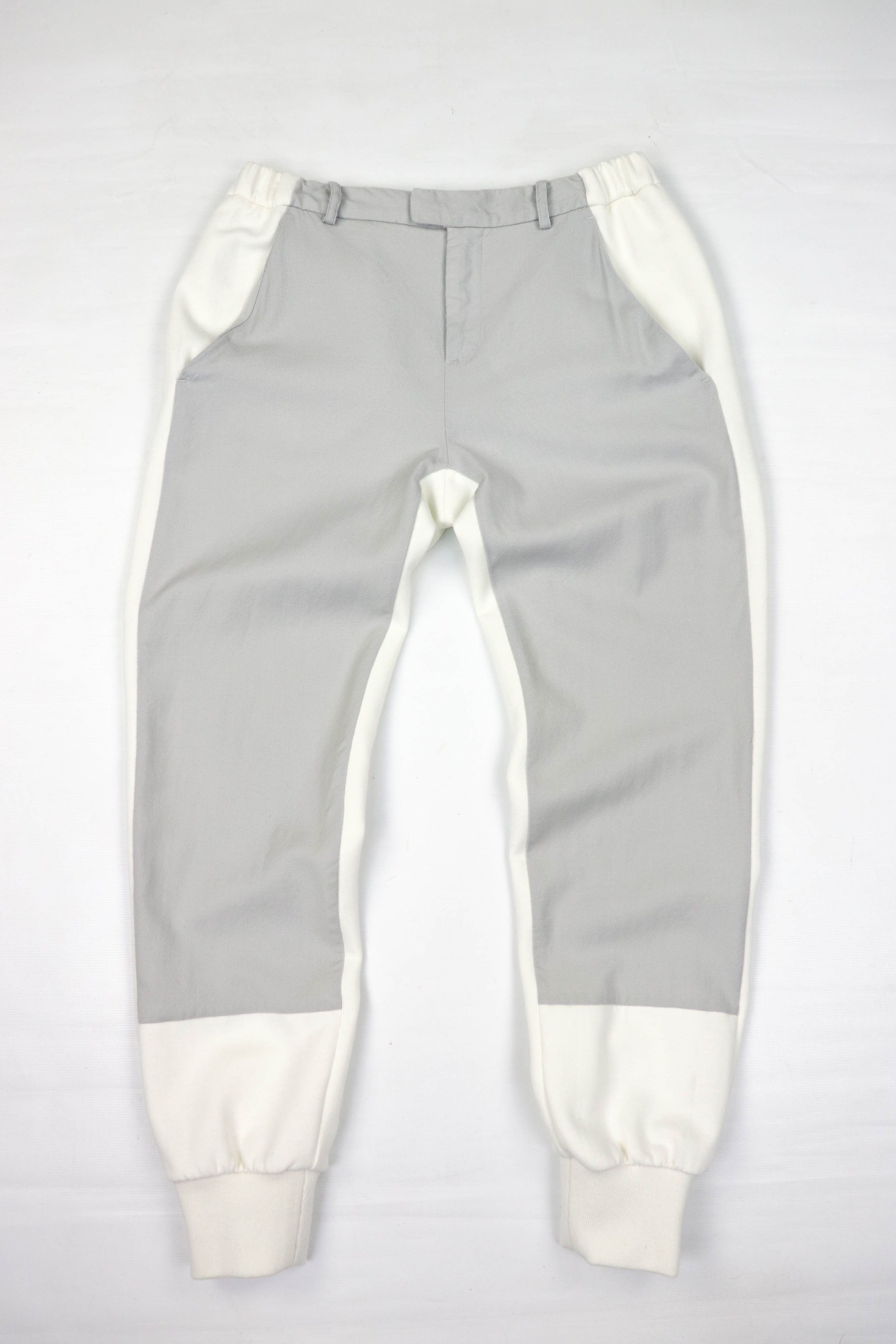 image of Maison Margiela Women's Mm6 Maison Martin Margiela Paris Cream Sweat Pants in Cream White (Size 26)