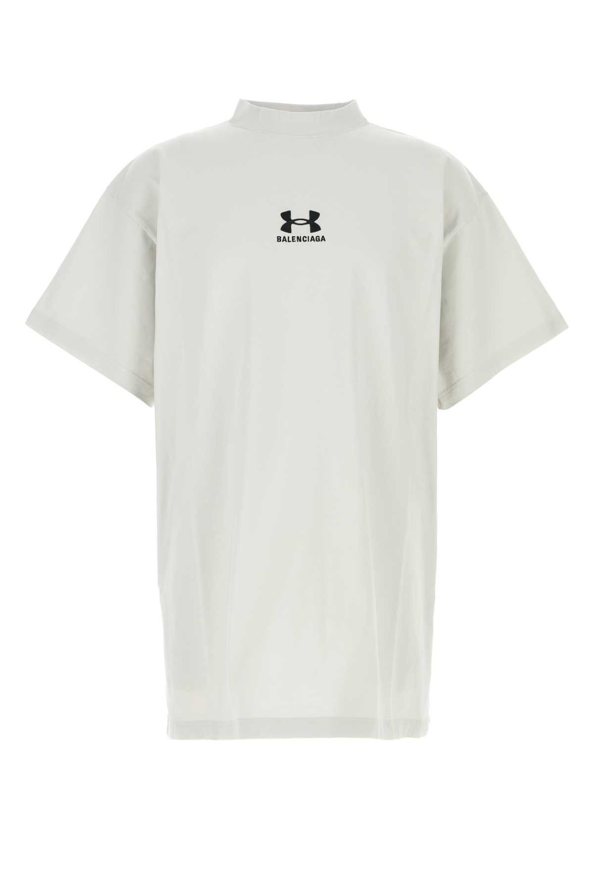 Balenciaga Chalk Cotton Balenciaga X Under Armour Oversize T-Shirt Size US M / EU 48-50 / 2 - 1 Thumbnail