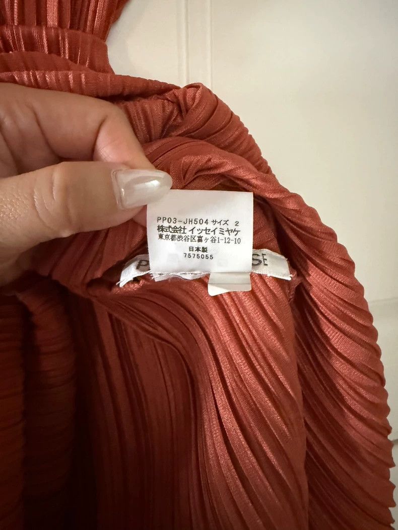 Issey Miyake Issey Miyake size:2 Orange-red pleated dress Size S / US 4 / IT 40 - 3 Thumbnail