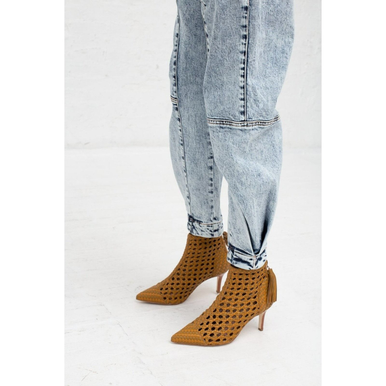 Ulla Johnson Ulla Johnson $395 Storm Jeans Tie Waist Cotton Blnd Acid Was Size 26" / US 2 / IT 38 - 7 Thumbnail