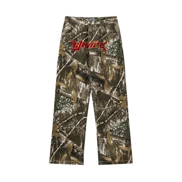 VIBE Embroidery Camouflage Cargos Pants Streetwear Japanese Brand Size US 32 / EU 48 - 2 Thumbnail