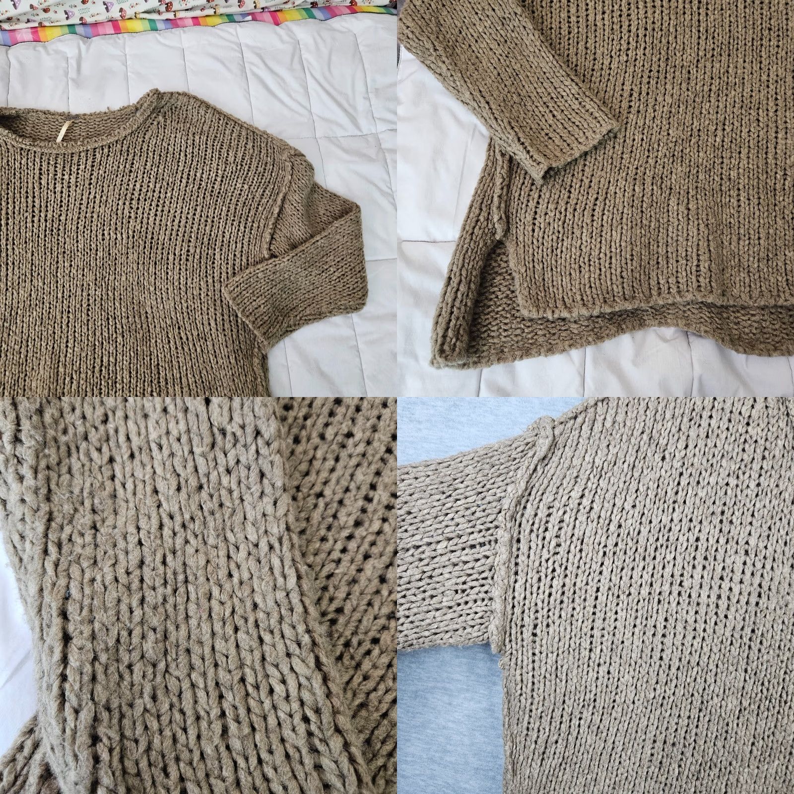 Free People Free People Brown Relax Fit Round Neck Sweater Cardigan Women S Knit Wool Acrylic Regular Size S Size S / US 4 / IT 40 - 8 Thumbnail