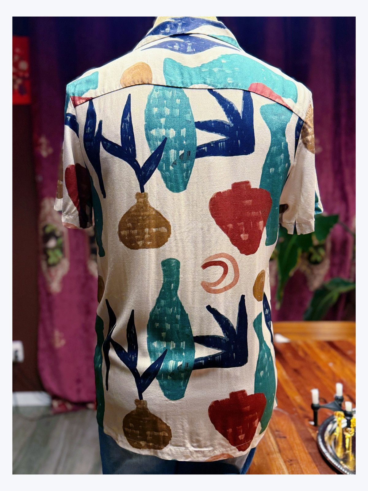 Asos Vintage-Style Abstract Pottery Print Shirt – Unisex M Size US M / EU 48-50 / 2 - 5 Thumbnail