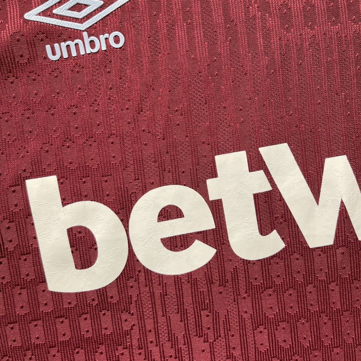 Vintage WEST HAM UNITED UMBRO 2024/2025 SOCCER HOME JERSEY #14 KUDUS Size US S / EU 44-46 / 1 - 10 Thumbnail