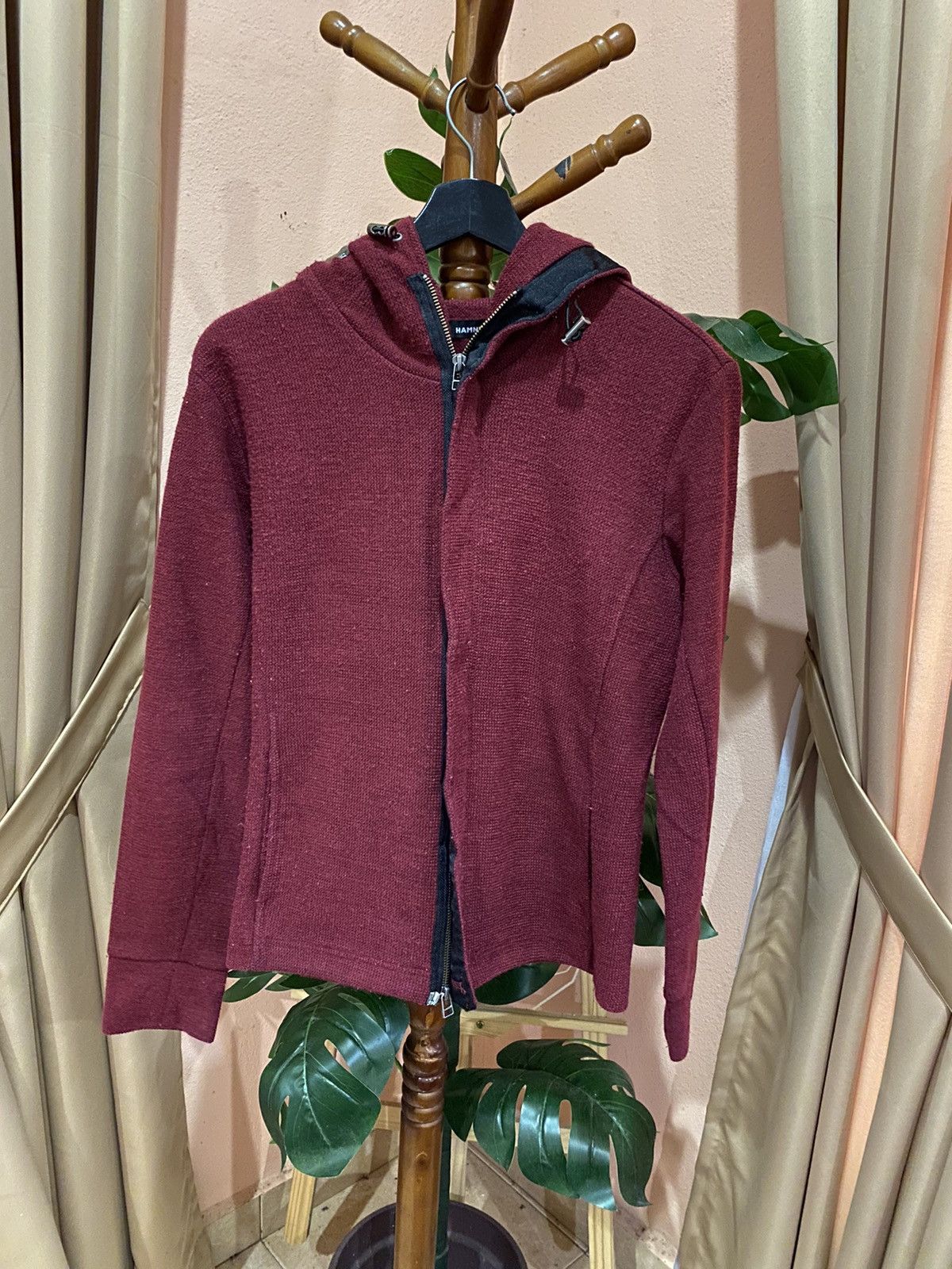 Katharine Hamnett London HAMNETT COZY MAROON HOODED WITH ZIPPER JACKET Size L / US 10 / IT 46 - 6 Thumbnail