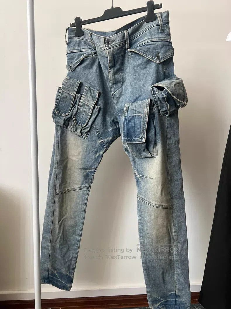 Julius Julius SIZE:3 Washed Denim Cannon Pants Size 22" - 1 Thumbnail