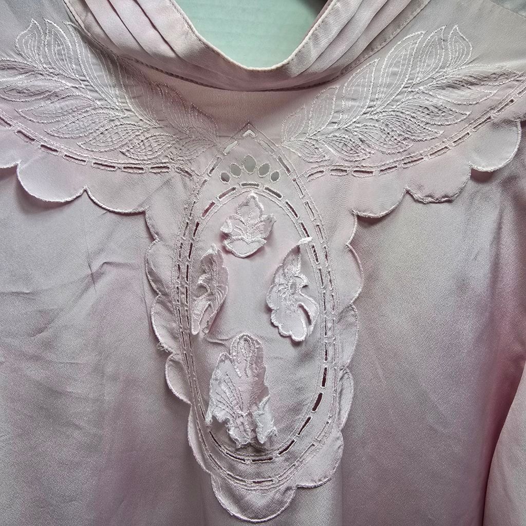 United Colors Of Benetton Women's Units Pink Blouse with Embroidery - Size 16 Size XXL / US 16-18 / IT 52-54 - 4 Thumbnail