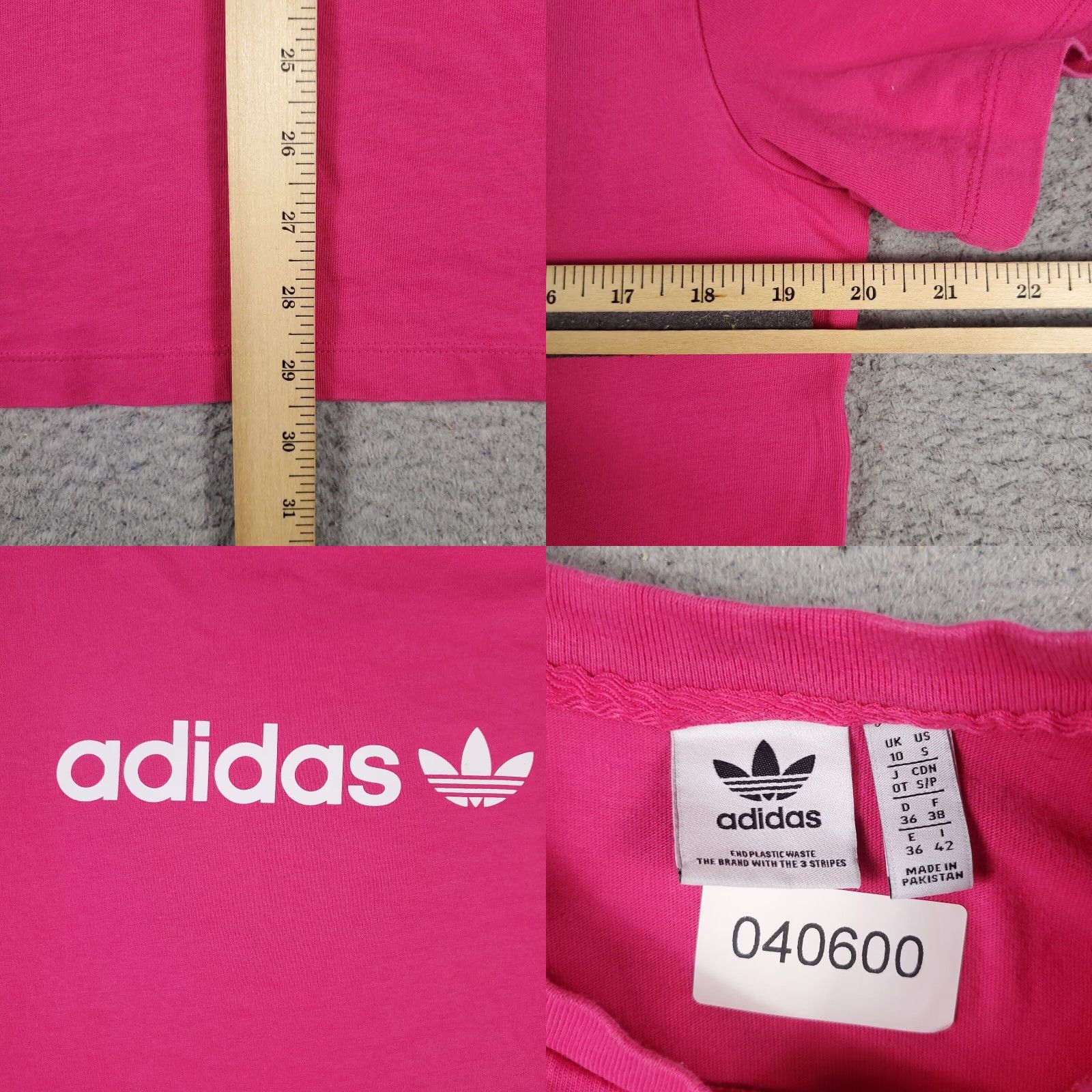 Adidas VINTAGE adidas Women’s T-Shirt S Pink Casual Short Sleeve Cotton Logo Basic 90s Womens Size S / US 4 / IT 40 - 8 Thumbnail