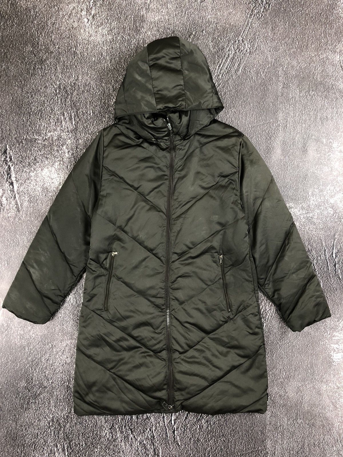 image of Moncler Down Parka Jacket in Navy Gray, Men's (Size Small)