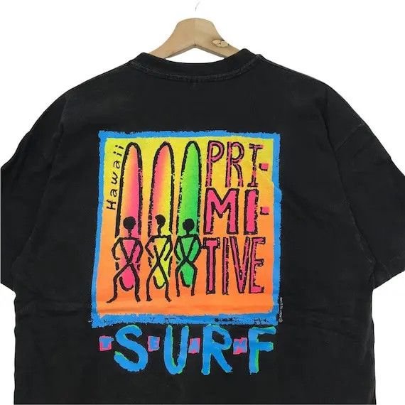 Other Vtg 90’ PRIMITIVE SURF HAWAII Reggae Tee Shirt Honolulu Size US M / EU 48-50 / 2 - 2 Thumbnail