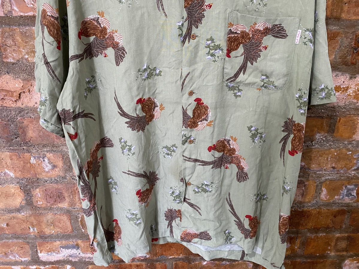 Yoshiyuki Konishi 1990s 🔥SAMPLE Karl Helmut Rooster Rayon button up Size XL / US 12-14 / IT 48-50 - 4 Thumbnail