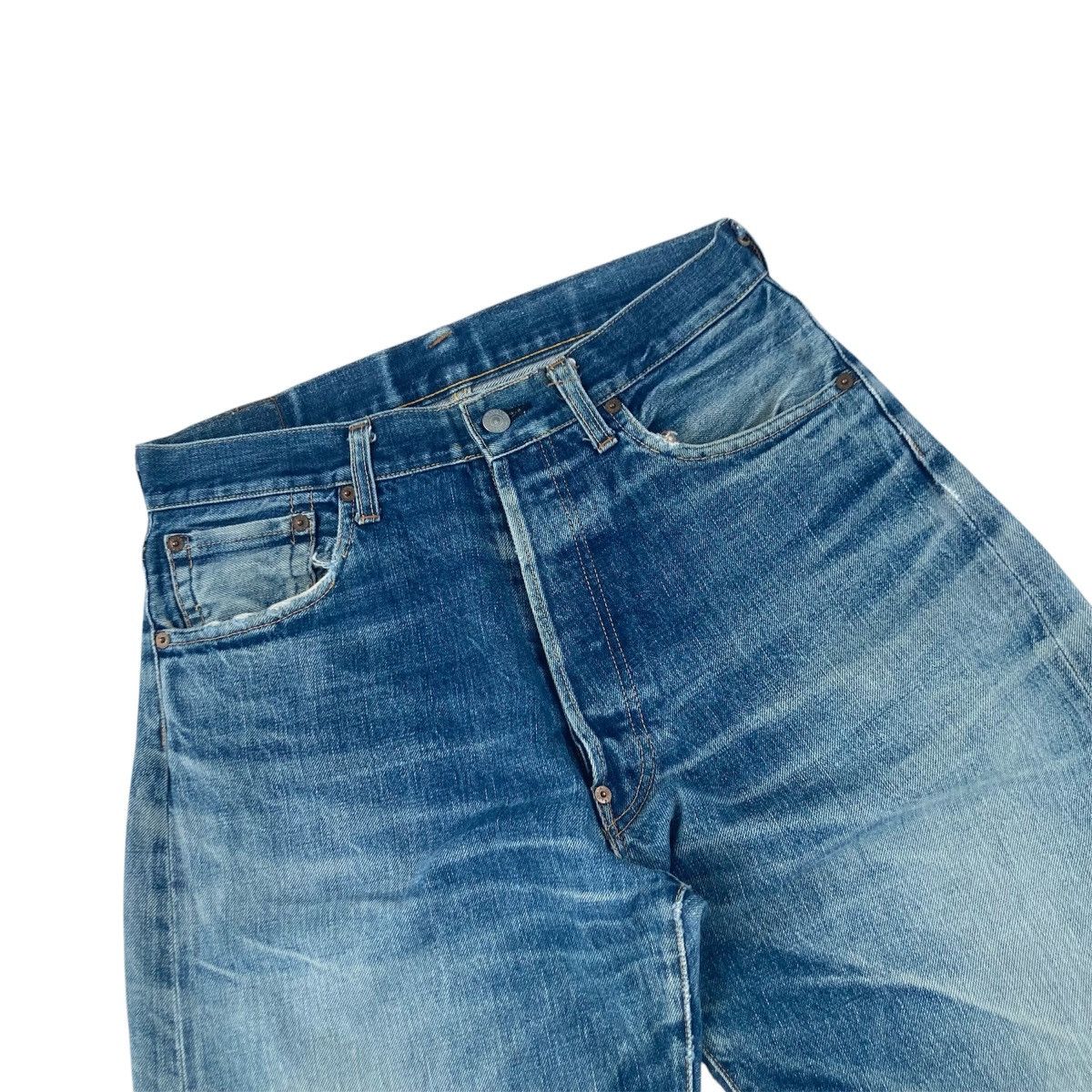 Evisu VINTAGE EVIS DISTRESSED SELVEDGE JEANS Size US 33 - 4 Thumbnail