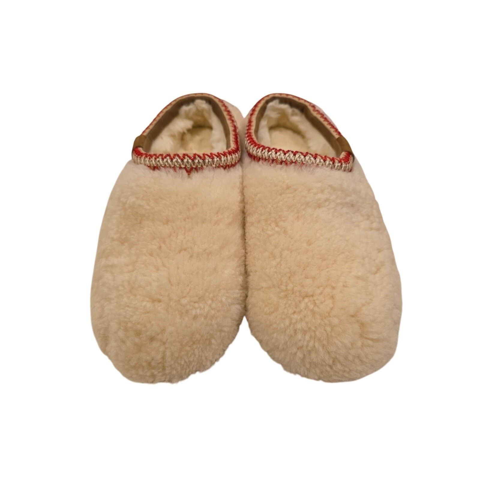Ugg UGG Womens Shearling Wool Slippers Cream Cozy Slip On Size 8 Size US 8 / IT 38 - 11 Thumbnail