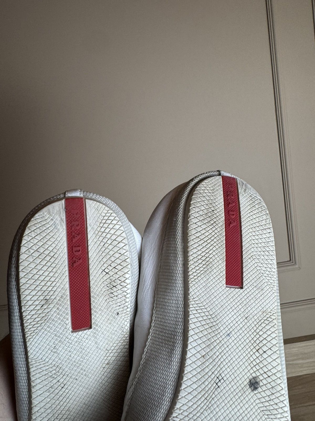 Prada Prada Sport Leather Slip On Sneakers Logo Size US 11.5 / EU 44-45 - 5 Thumbnail