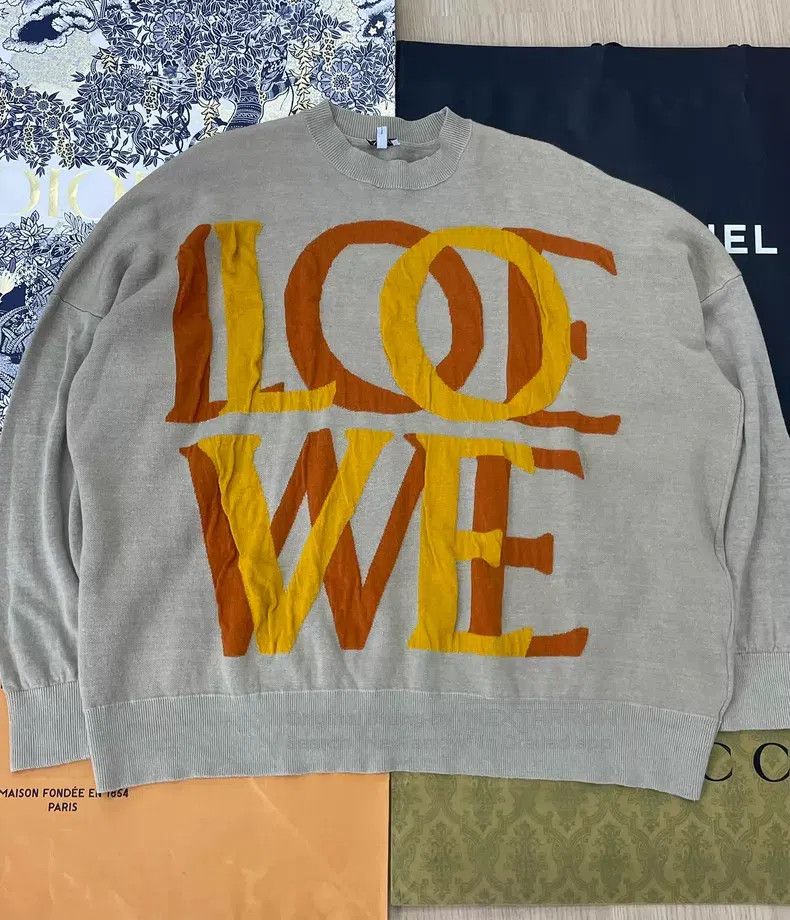 Loewe Loewe Color Block Letter Knit Top Size S / US 4 / IT 40 - 1 Thumbnail