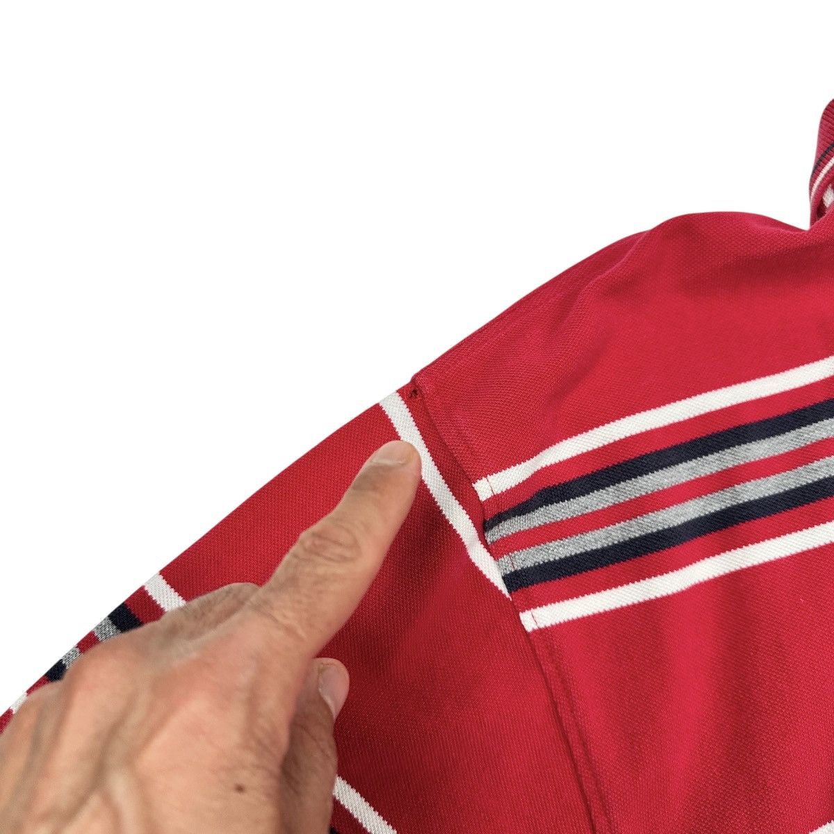 Mecca Vintage Mecca Polo Shirt Mens Large Red Striped Short Sleeve Size US L / EU 52-54 / 3 - 6 Thumbnail