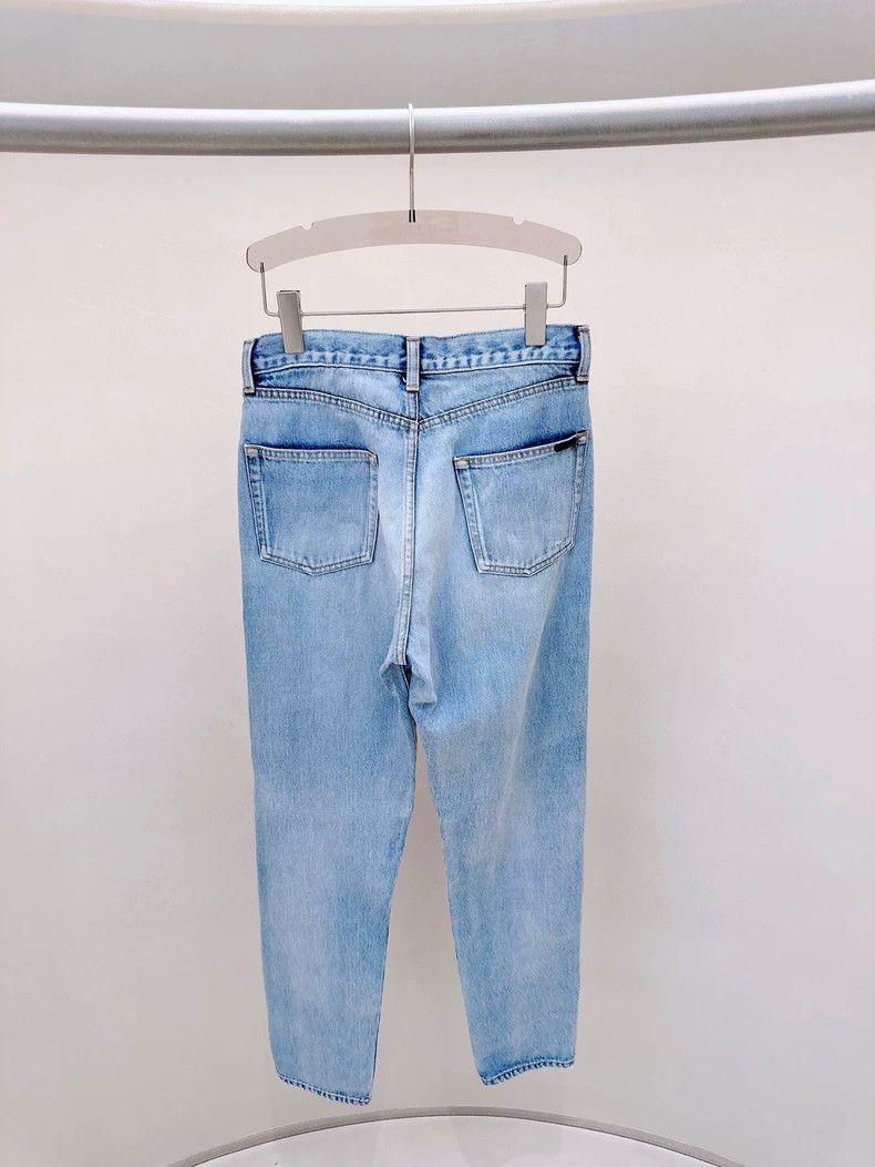 Saint Laurent Paris Saint Laurent Paris Light Blue Ripped Jeans Size US 28 / EU 44 - 2 Thumbnail