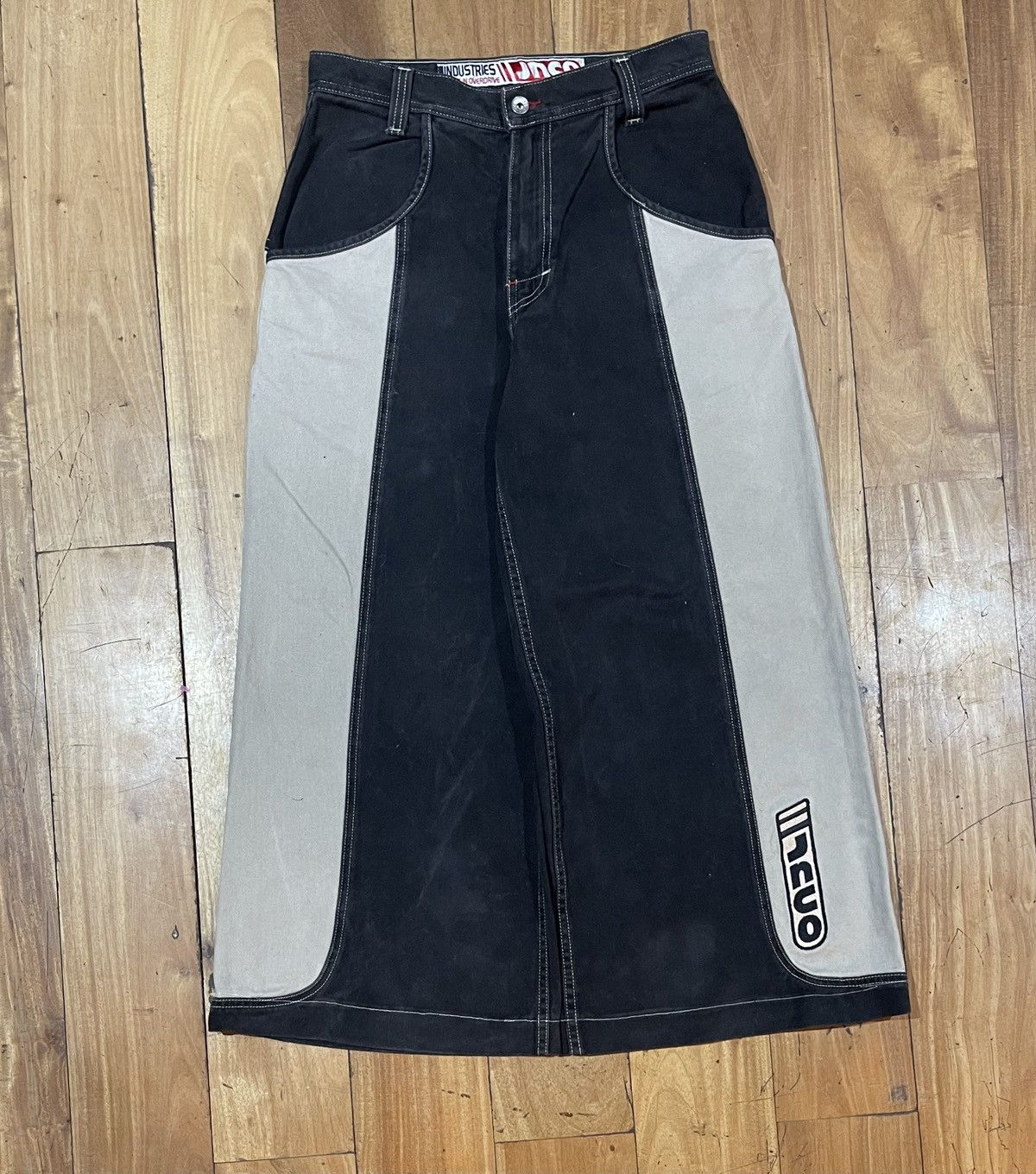 JNCO Vintage JNCO TRED jeans Black-beige 32 Y2K SURFWEAR RARE Size US 32 / EU 48 - 2 Thumbnail
