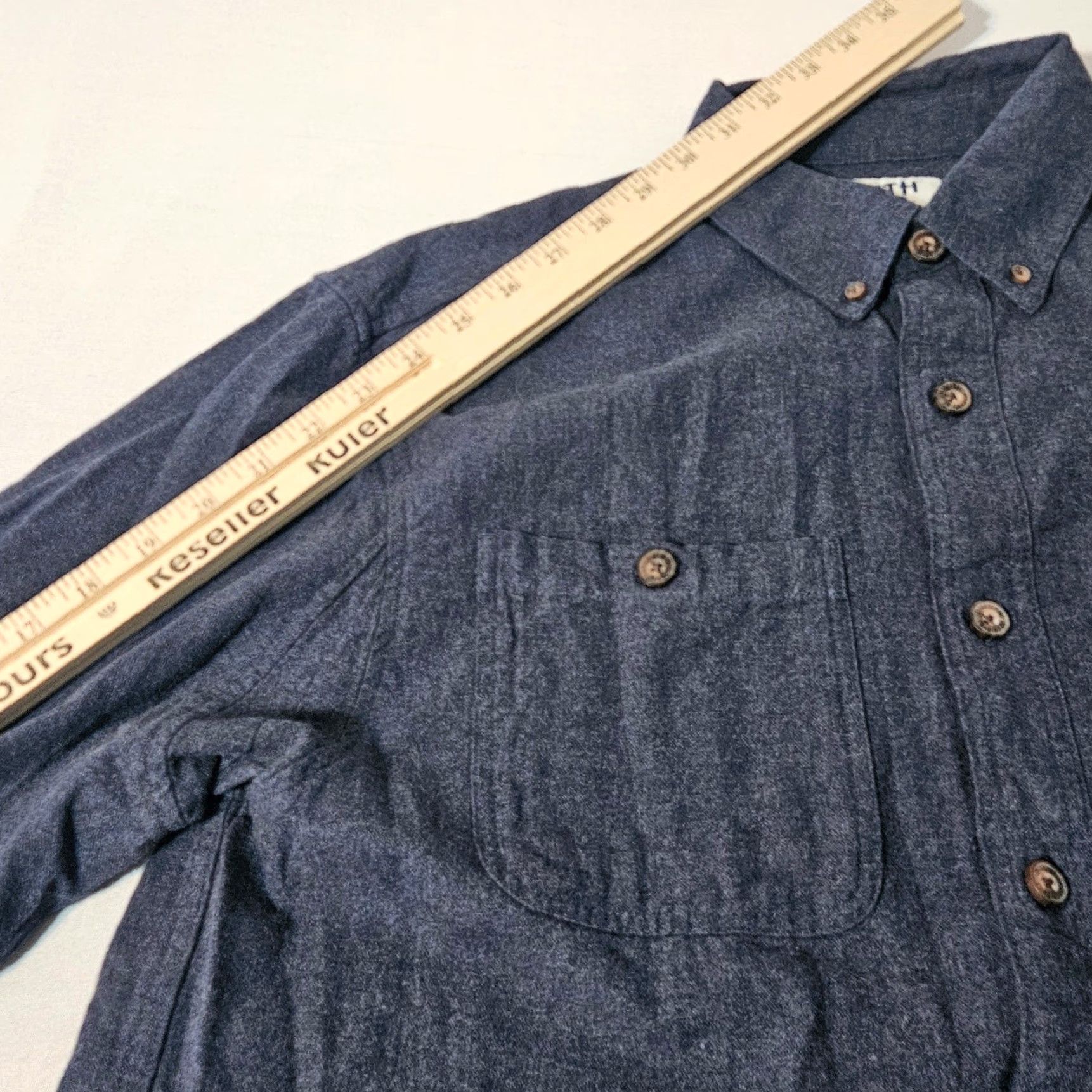 Duluth Trading Company Duluth Trading Co. Button-Up Shirt Men Long Sleeve Relaxed Fit Button-Down Blue Cotton Flannel Casual Shirt Size US M / EU 48-50 / 2 - 7 Thumbnail