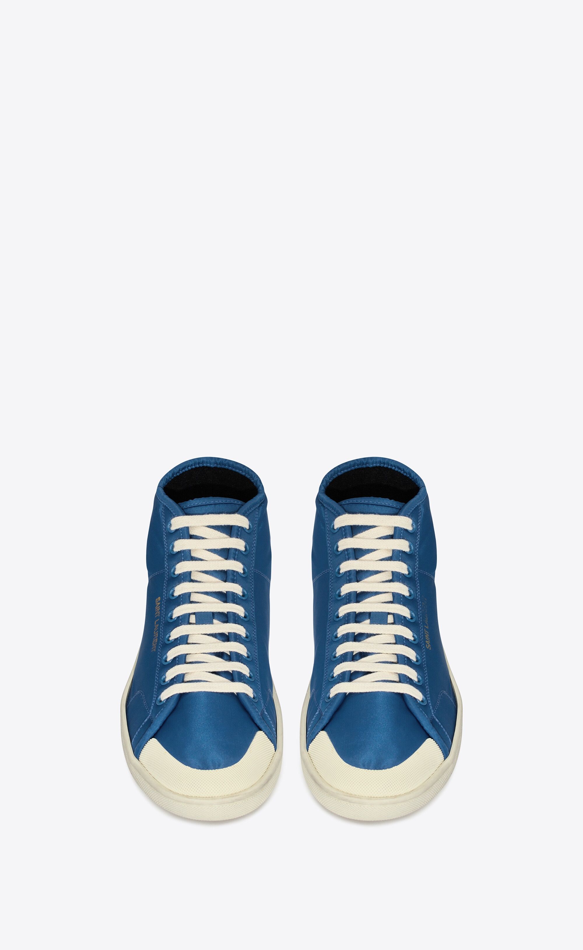 Saint Laurent Paris o1bcso1str1124 Court Classic Mid Top Sneaker in Blue Size US 9.5 / EU 42-43 - 4 Thumbnail