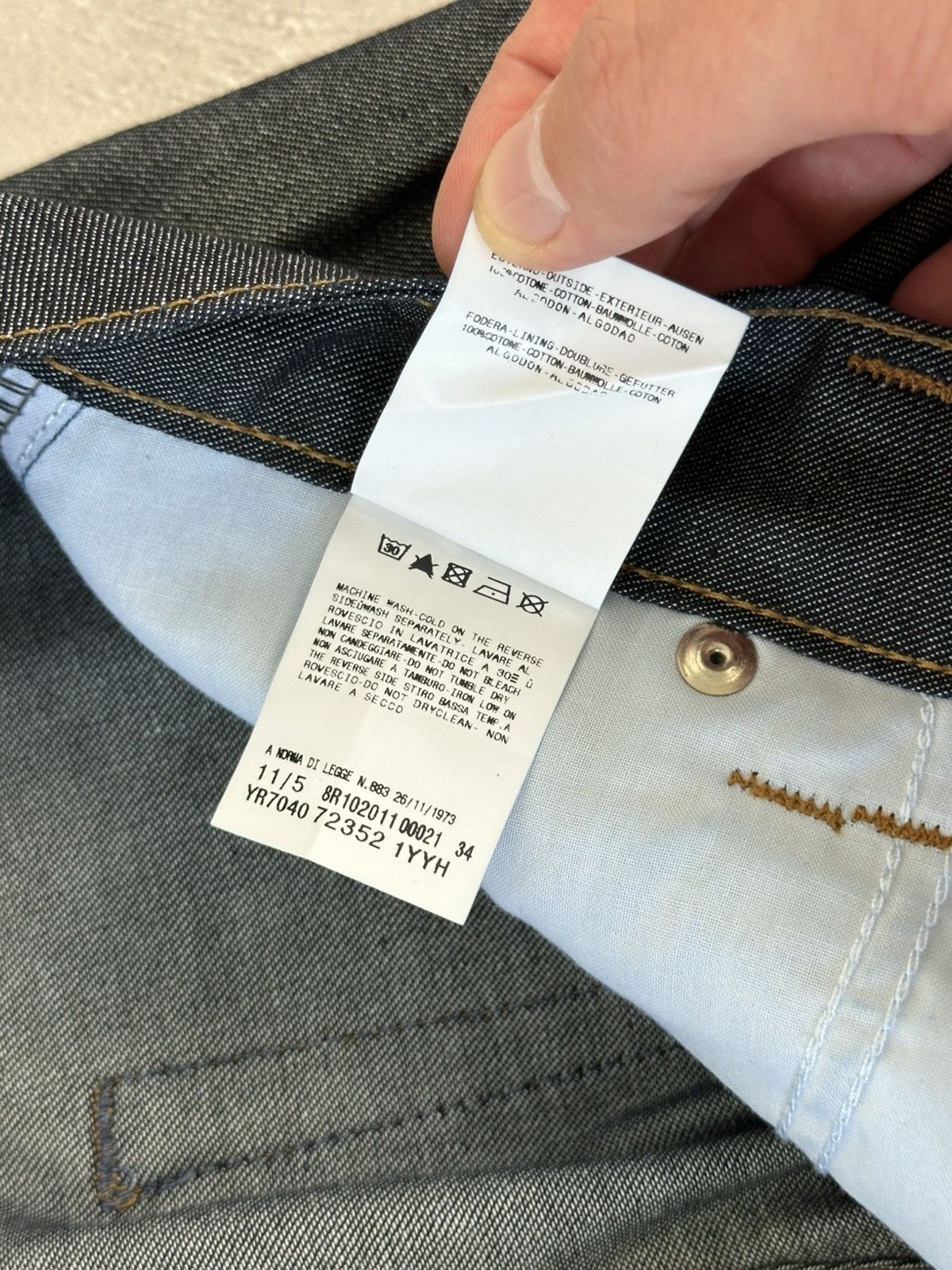 John Galliano NWT Galliano Vintage Made in Italy Dark Grey Women’s Jeans Size 26" / US 2 / IT 38 - 10 Thumbnail