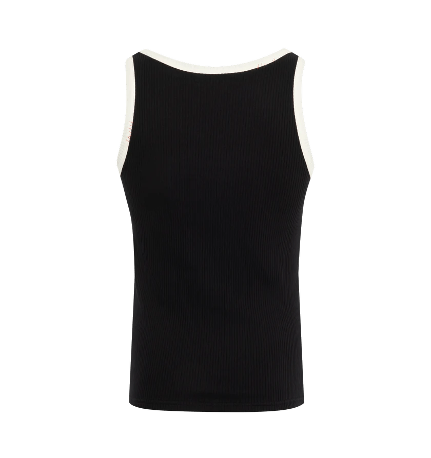 Marni o1h1sh11224 Ribbed Tank Top in Black Size US M / EU 48-50 / 2 - 2 Thumbnail