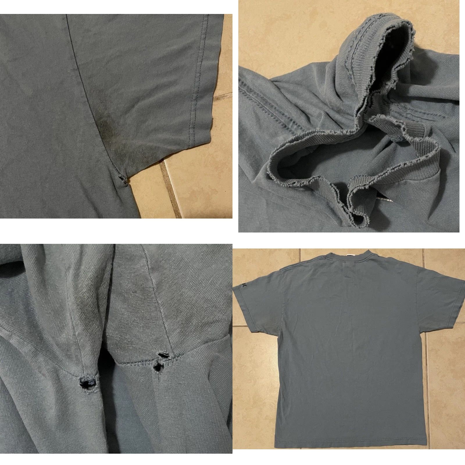Quiksilver VINTAGE Hurley T-Shirt M Blue Distressed Surf Skate 90s Y2K Grunge Ocean Beach Billabong Thrashed USA Rock Retro Gear Mens Size US M / EU 48-50 / 2 - 8 Thumbnail