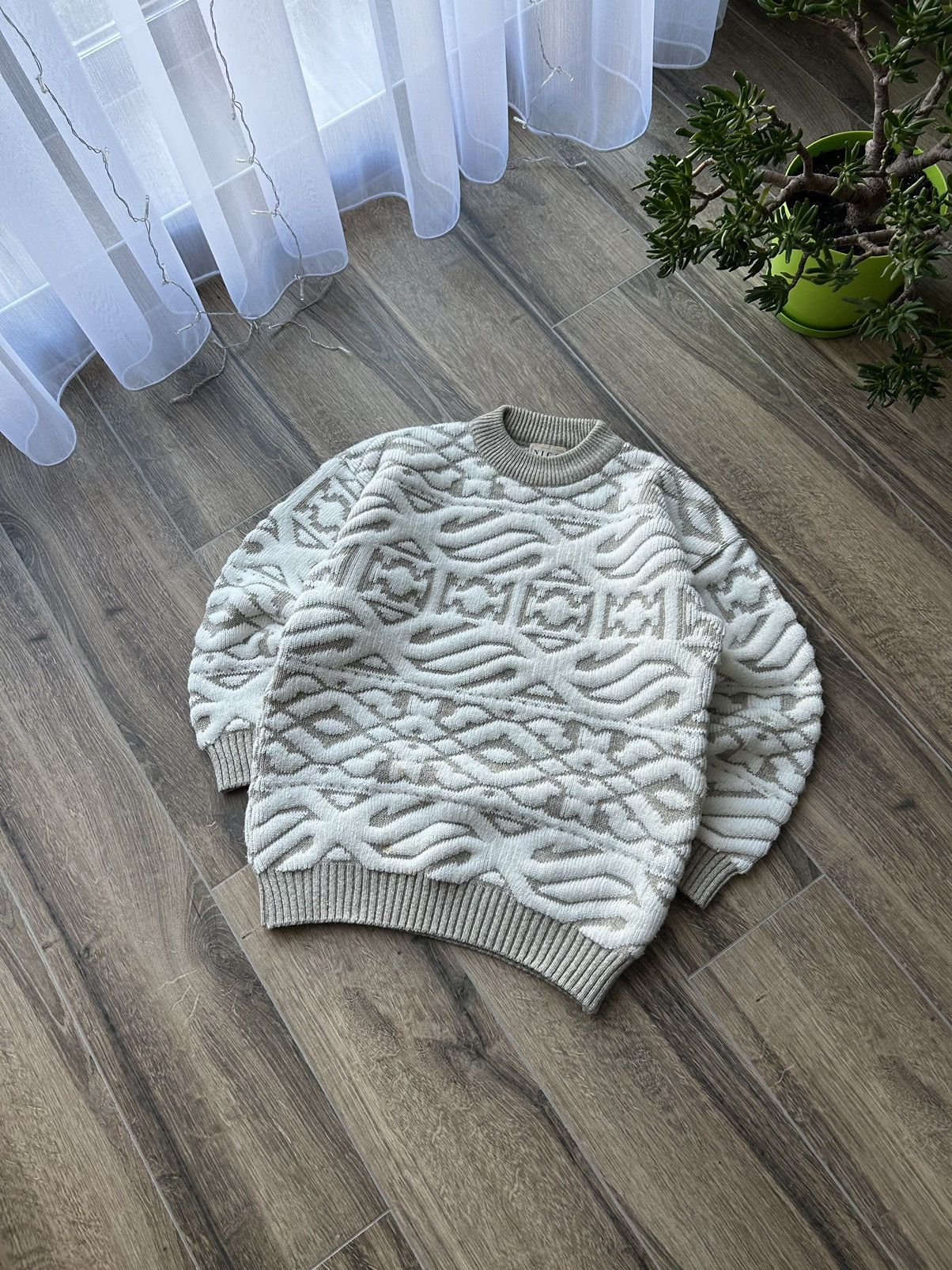 Japanese Brand × Vintage Vintage Nico Puffa knit-sweatshirt mens made in Uk Size US M / EU 48-50 / 2 - 1 Thumbnail