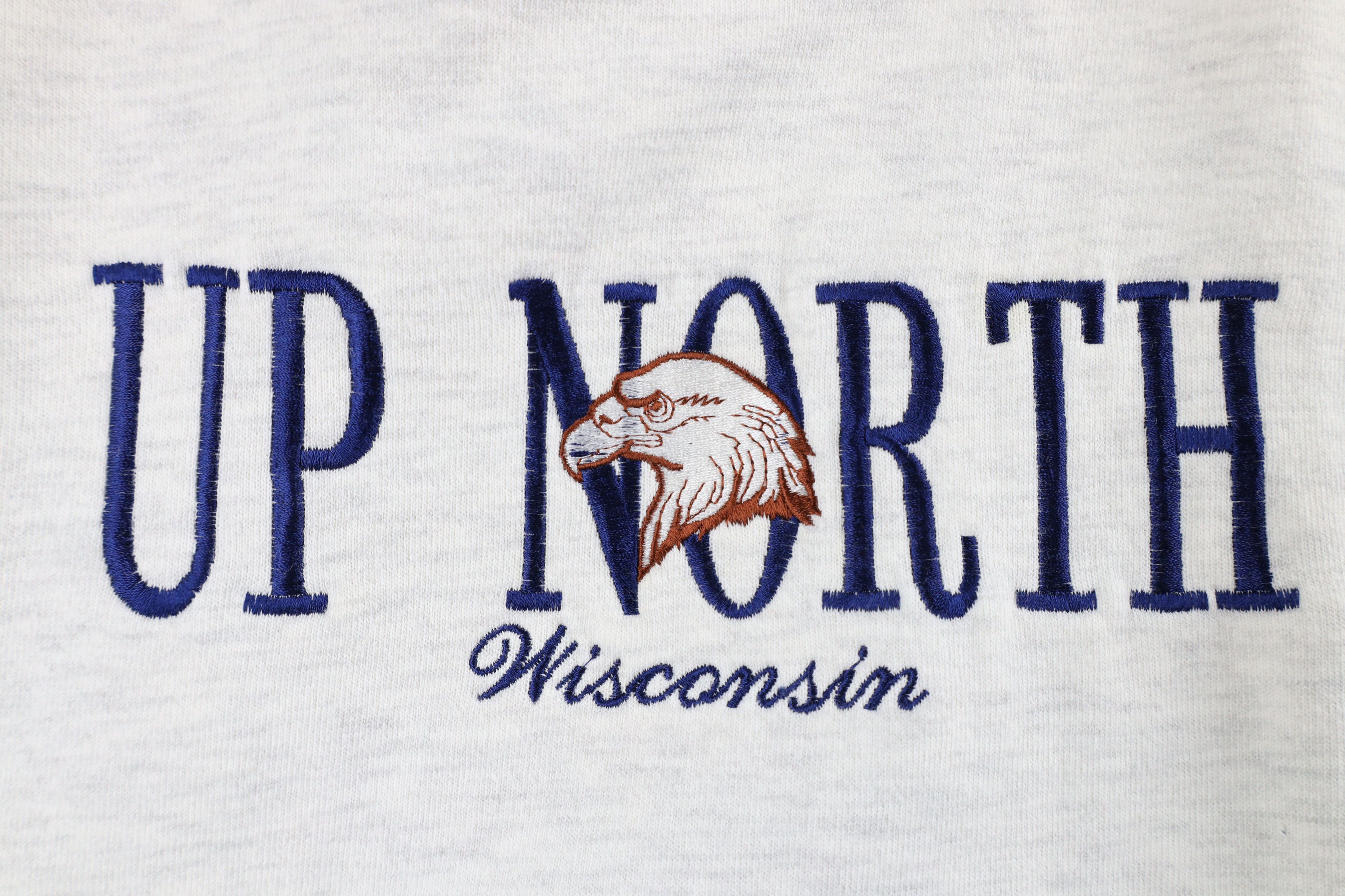 Vintage Vintage 90s Streetwear North Wisconsin Heavy Sweatshirt USA Size US XL / EU 56 / 4 - 4 Thumbnail